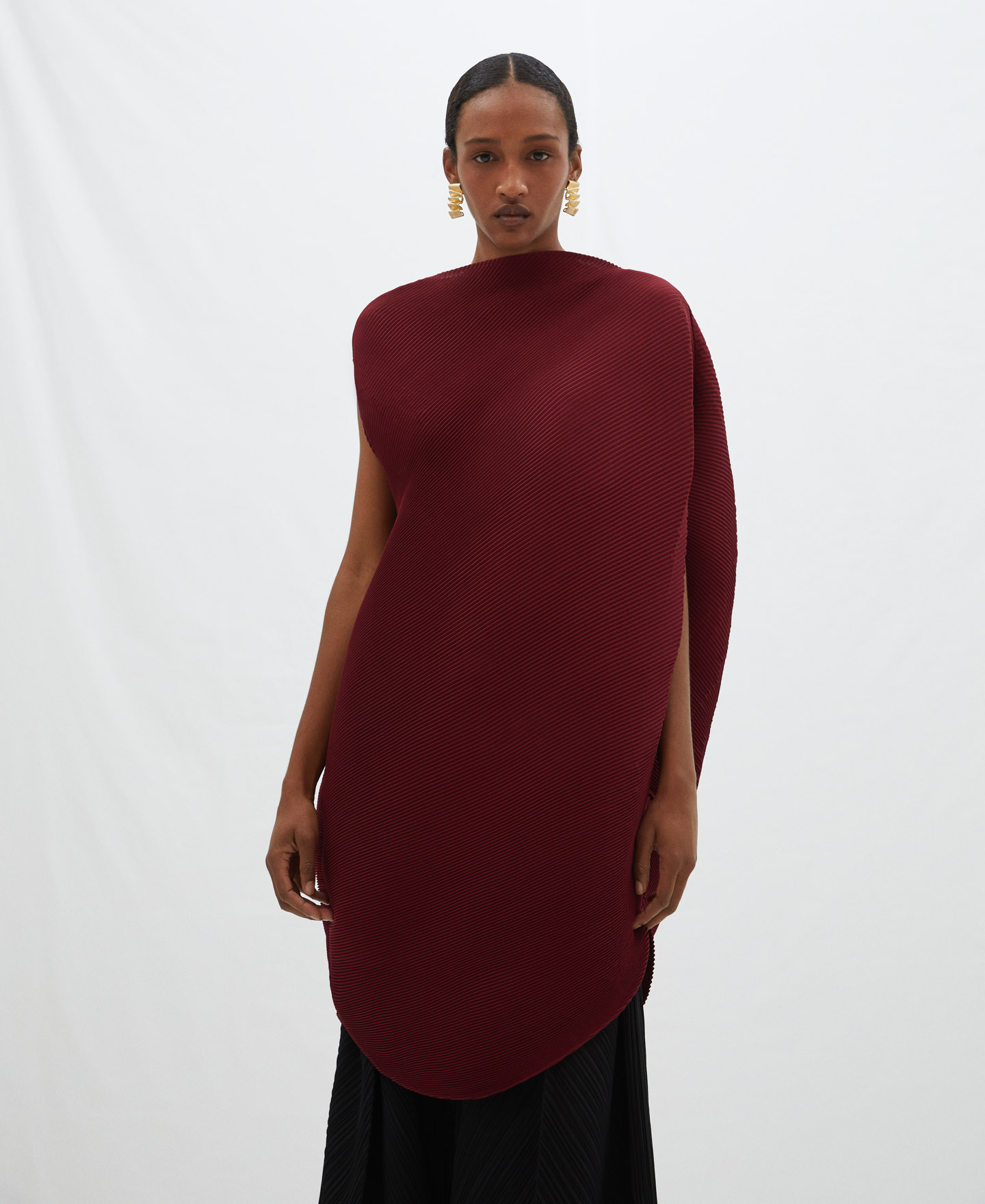 Balloon effect crinkle dress image number 0