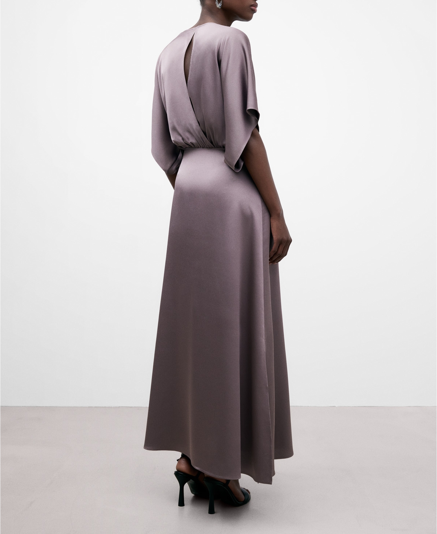 Crossover neckline cocktail dress image number 2