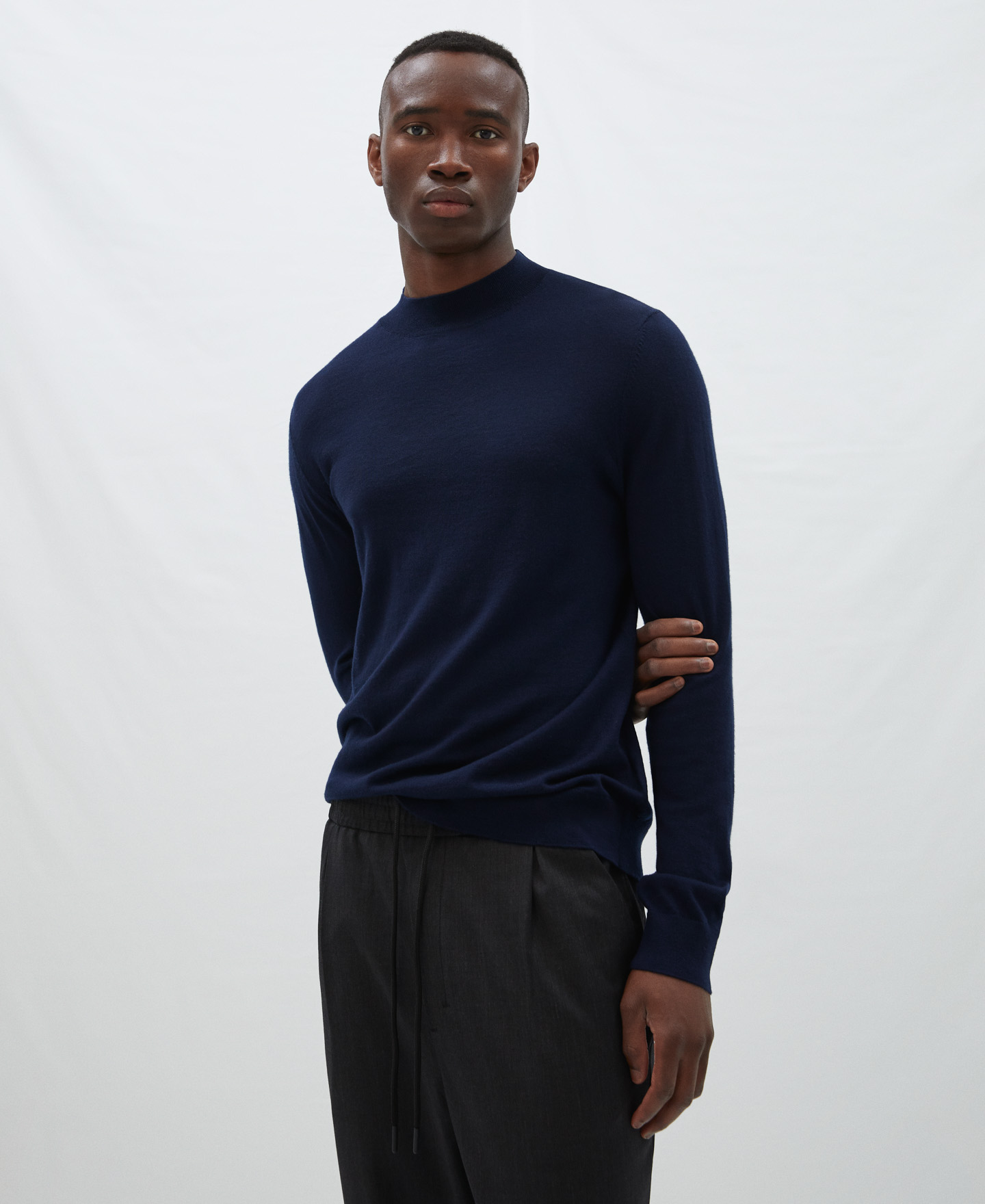 Merino wool perkins collar sweater image number 0