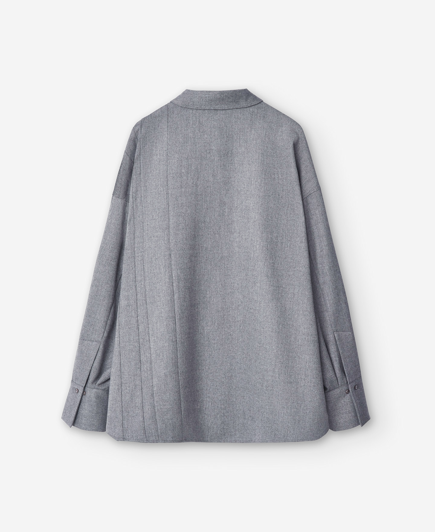 Grey patch pocket shirt for women image number 5