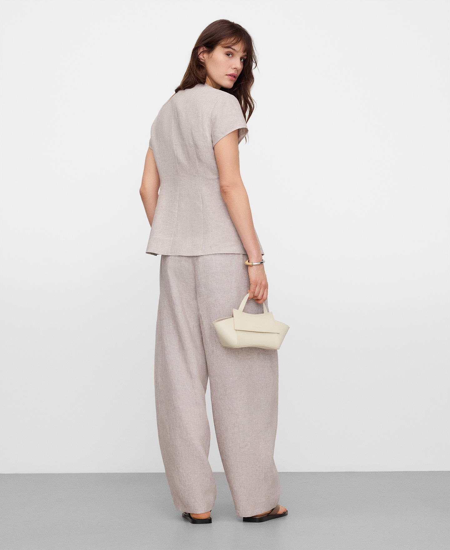 Top pinzas lino europeo image number 2