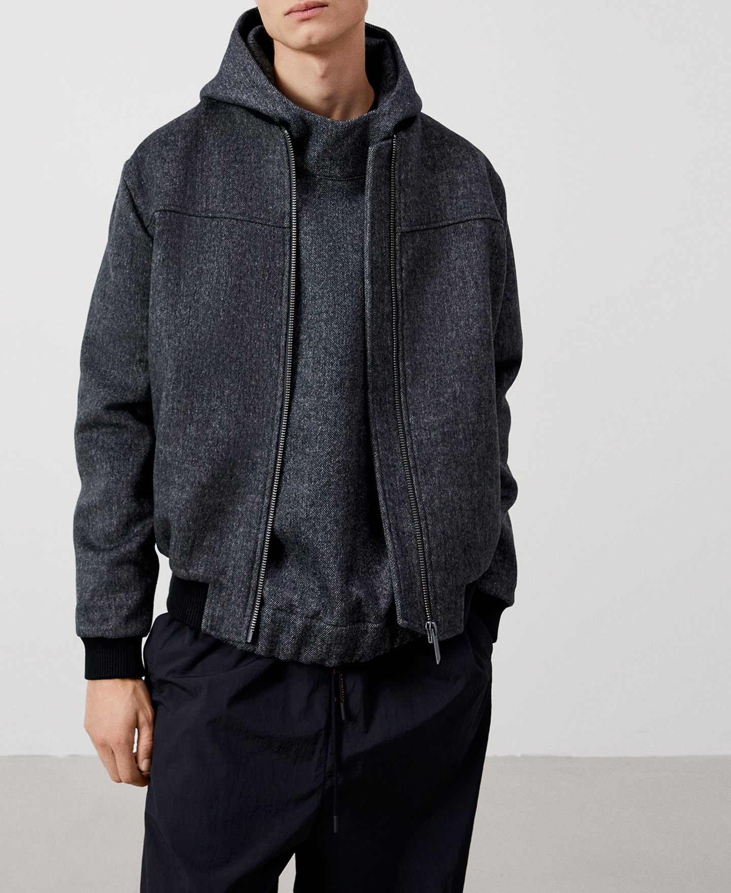 Merino wool bomber jacket image number 0