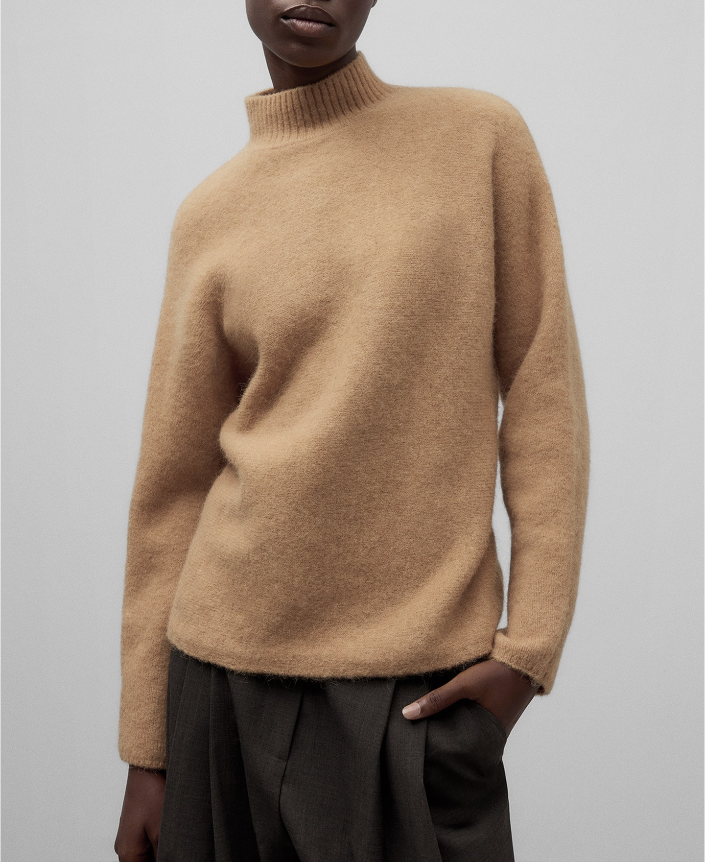 Jersey cuello perkins alpaca mujer image number 0
