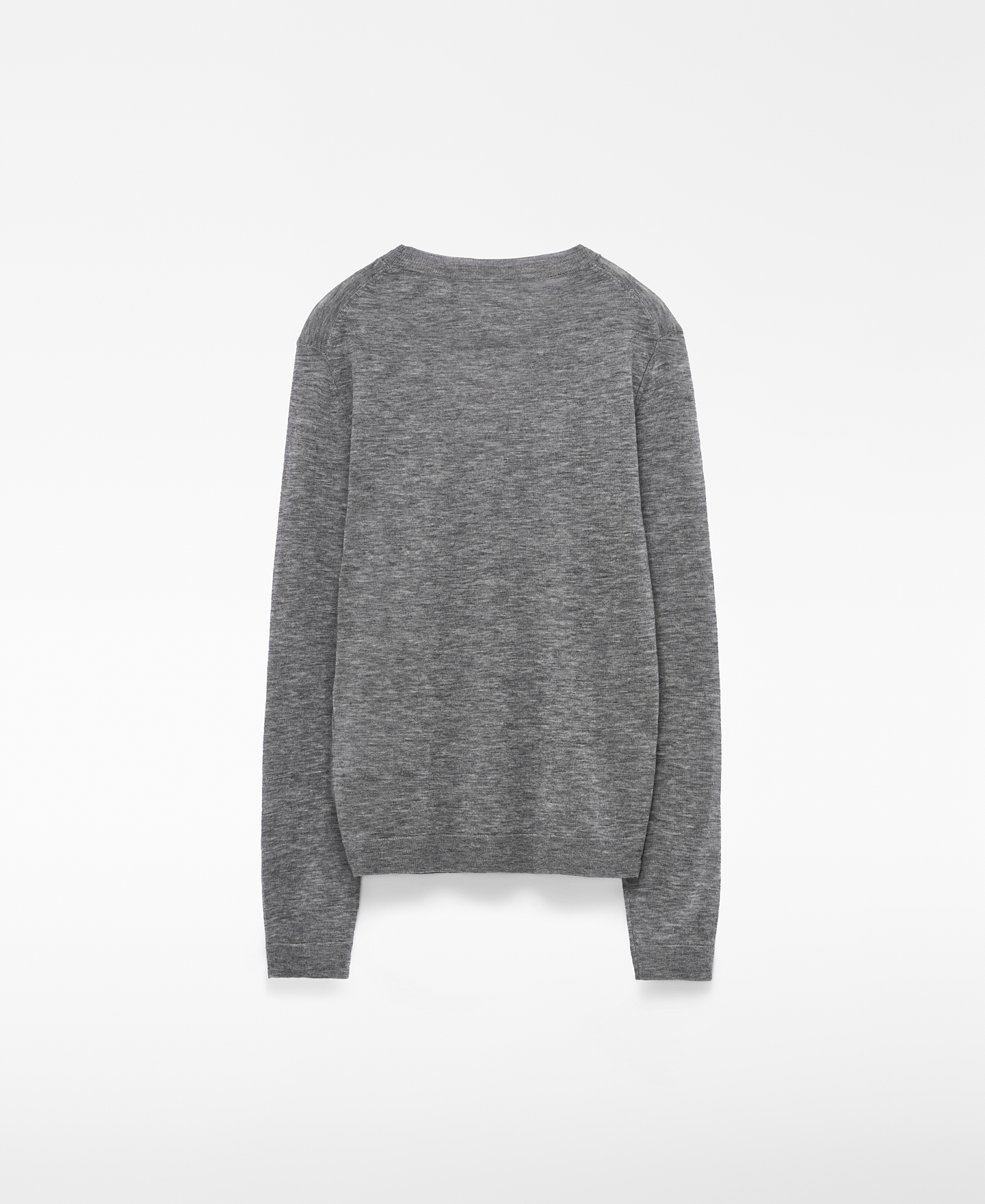 Merino wool fine knit fitted sweater image number 1