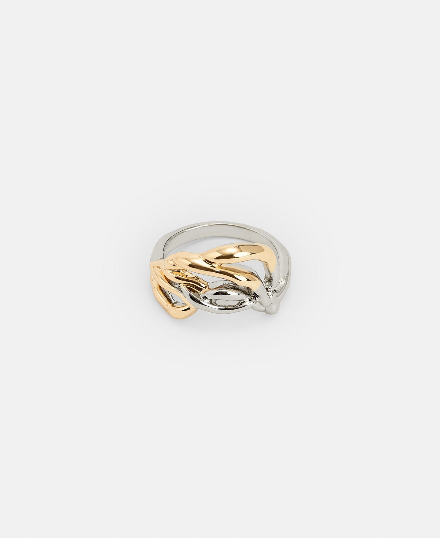 Anillo silueta hoja en zinc image number 0