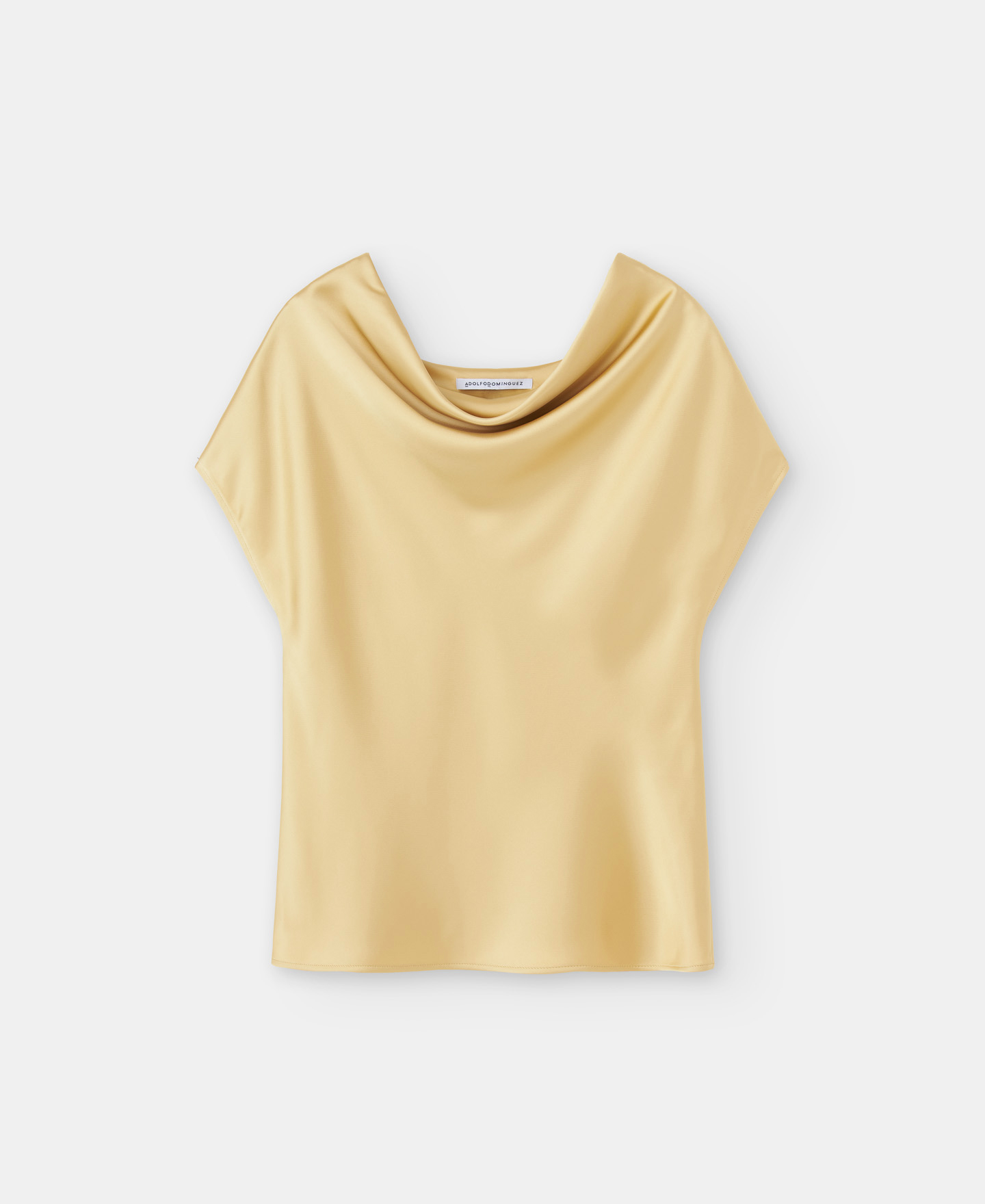 Crew neckline top in recycled polyester image number 4