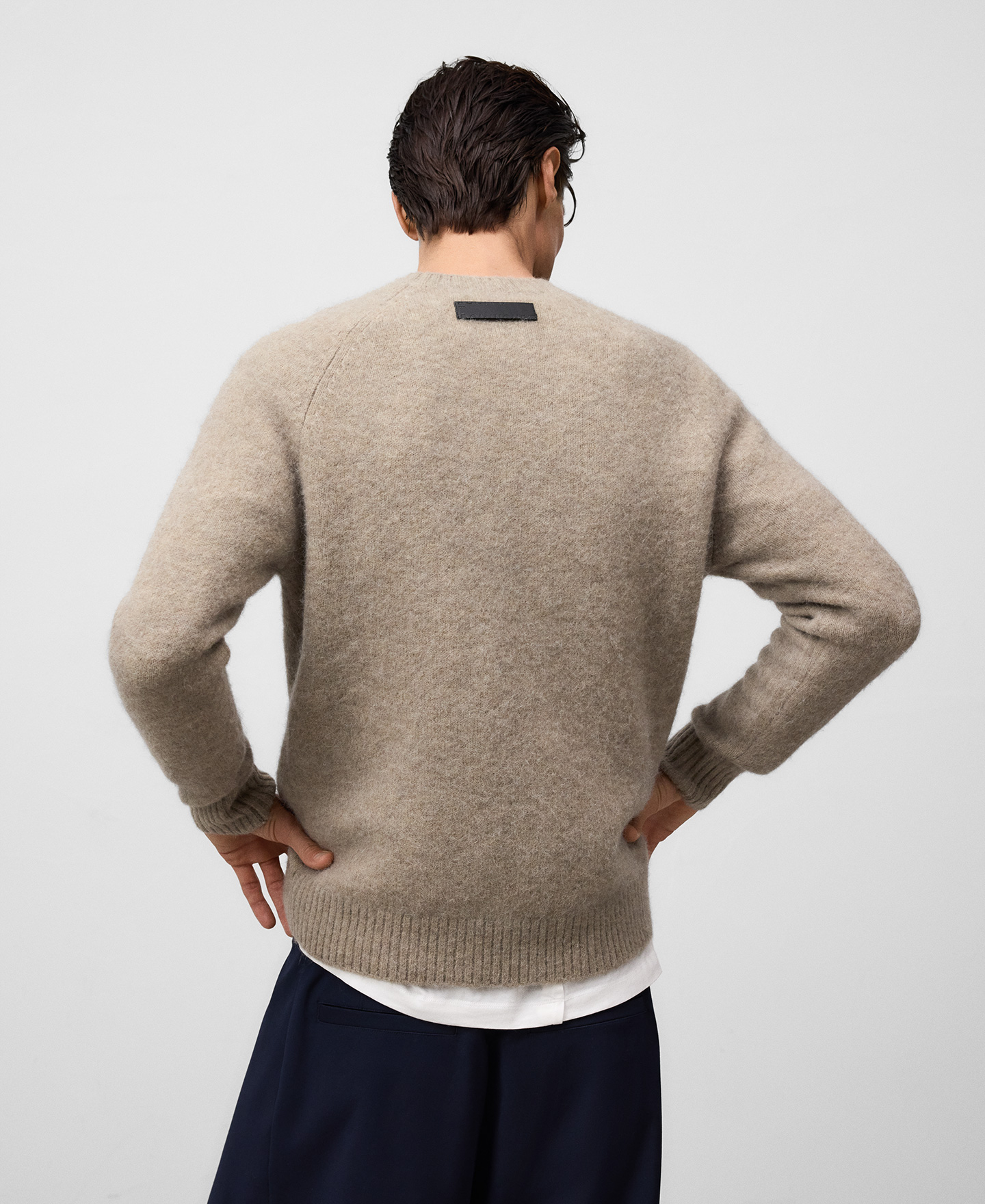 Knit crew collar sweater man image number 2