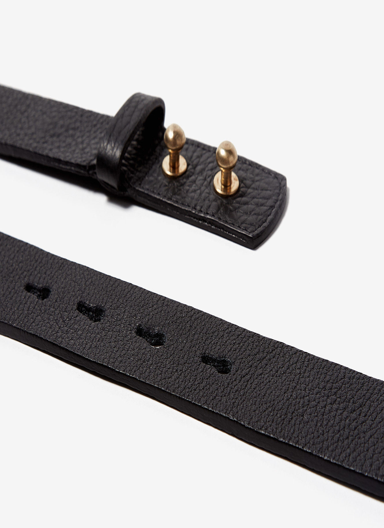 Granulated leather belt with image number 1
