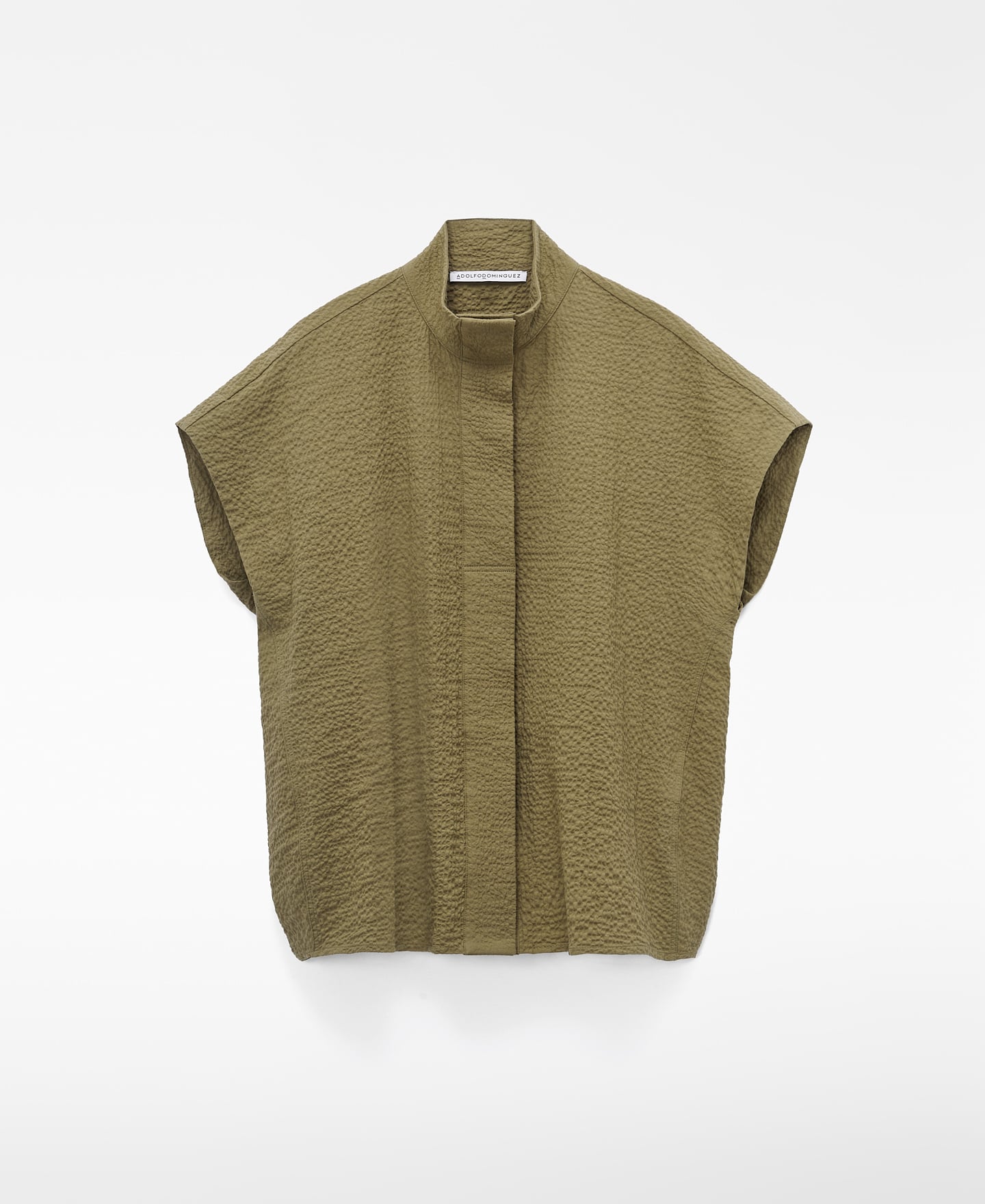 Camisa boxy seersucker algod&oacute;n image number 4