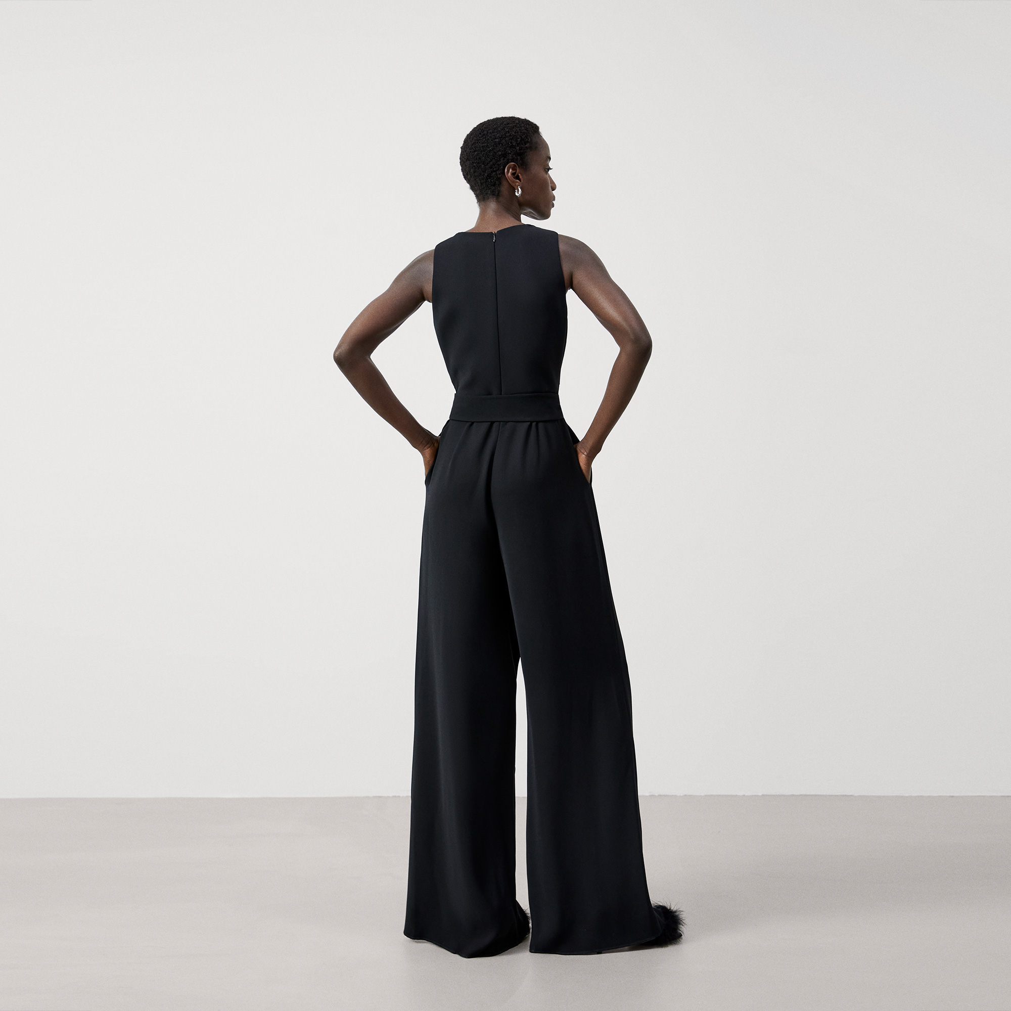 Recycled polyester tailored jumpsuit image number 2