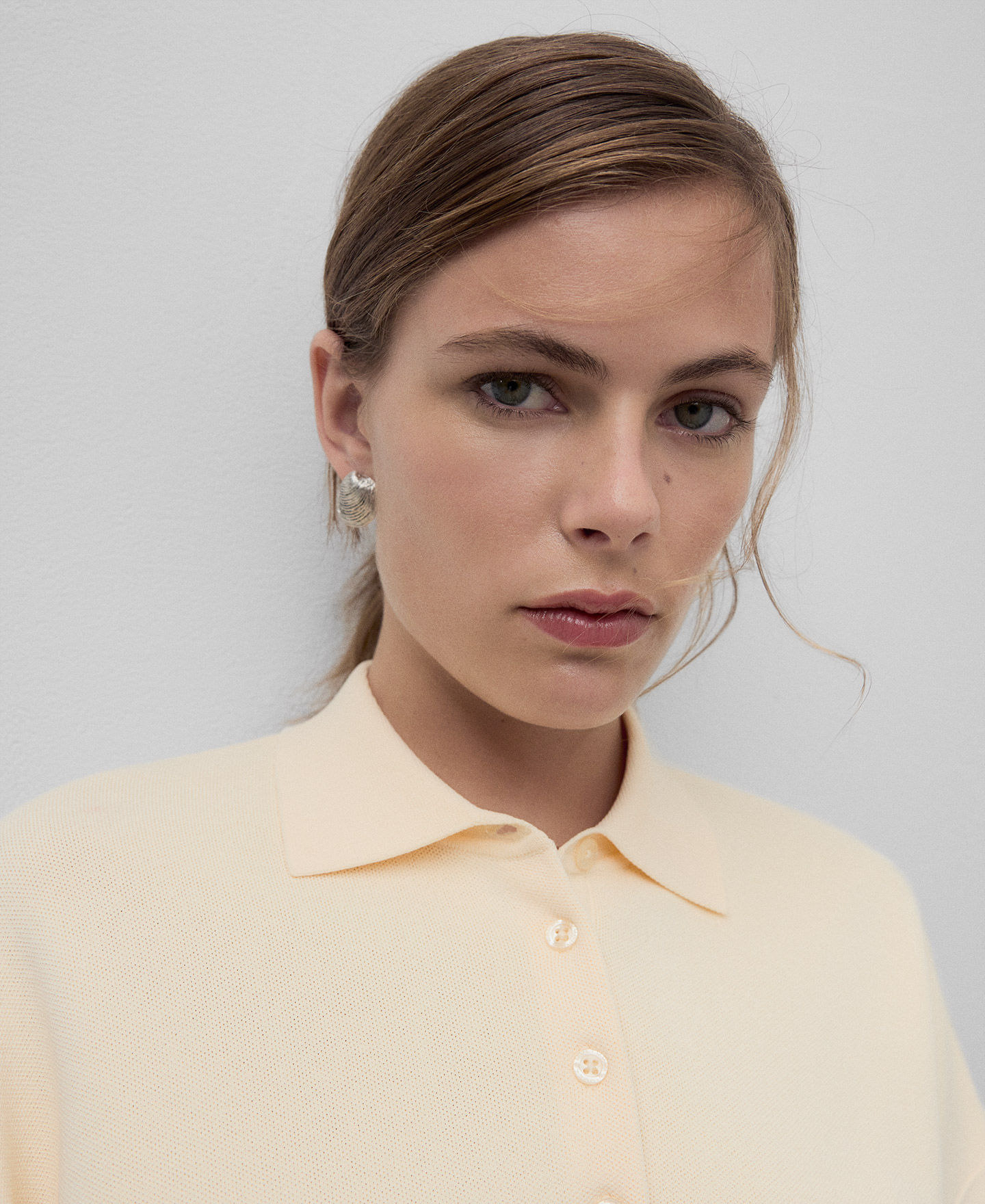 Metal shell earrings woman image number 3