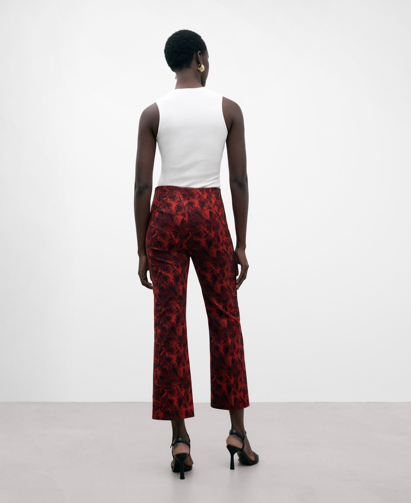 Printed ankle trousers image number 2