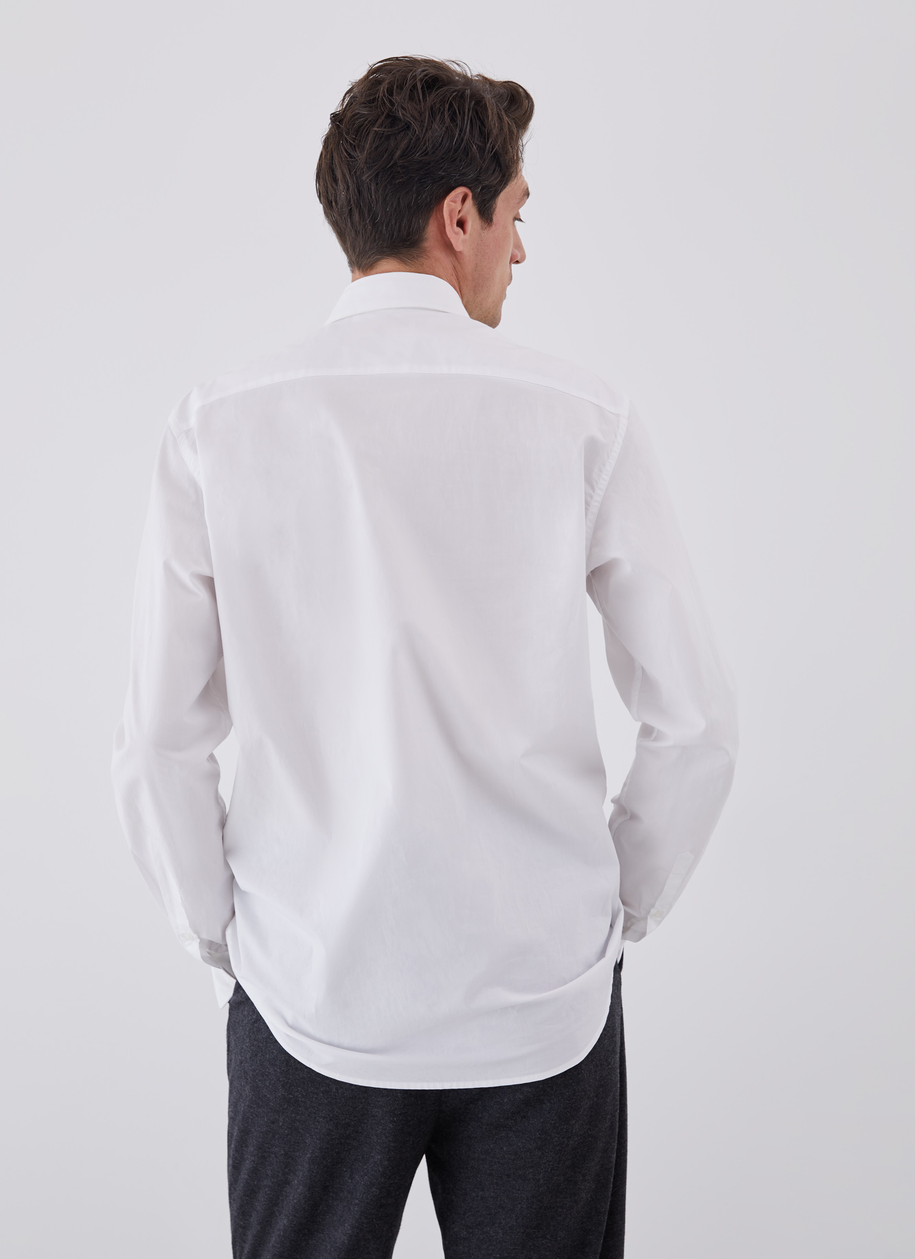 Camisa en algodón con puños abotonados image number 1