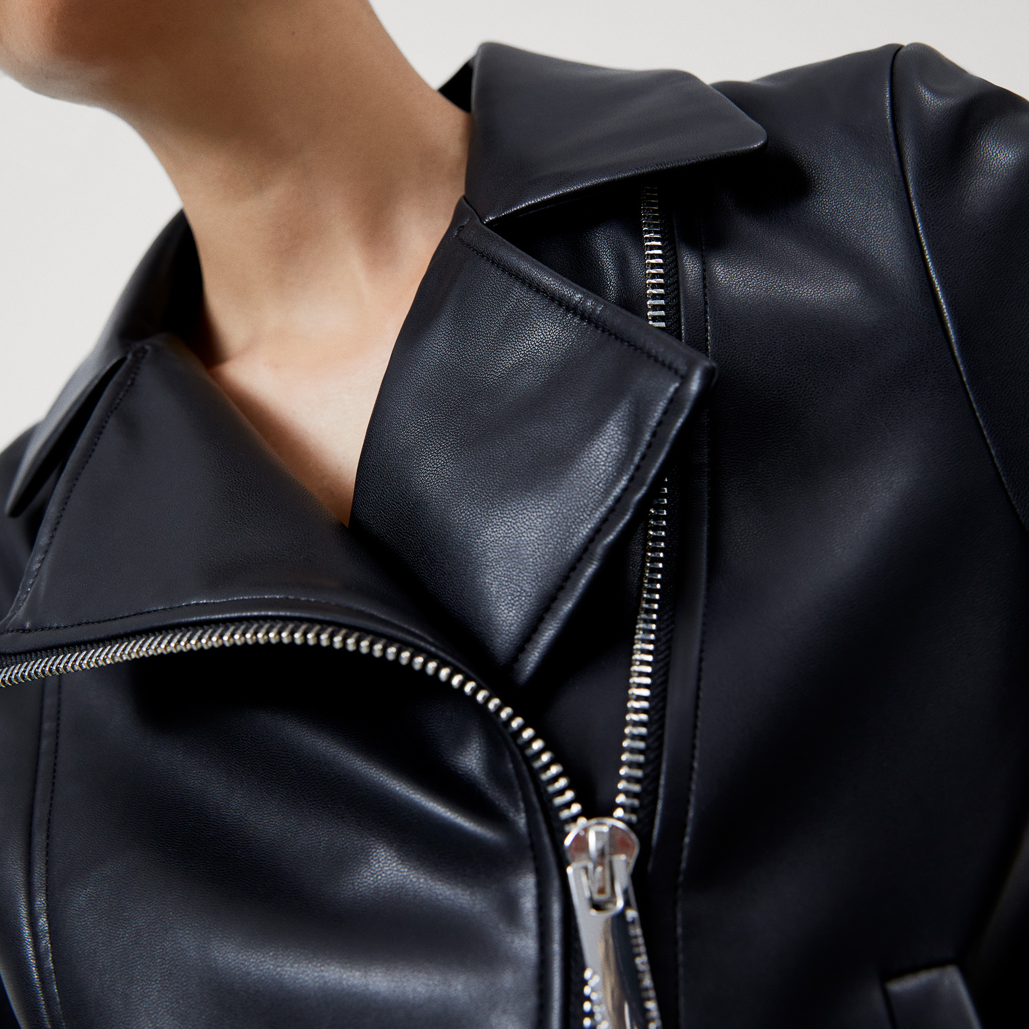 Recycled polyester biker jacket image number 3