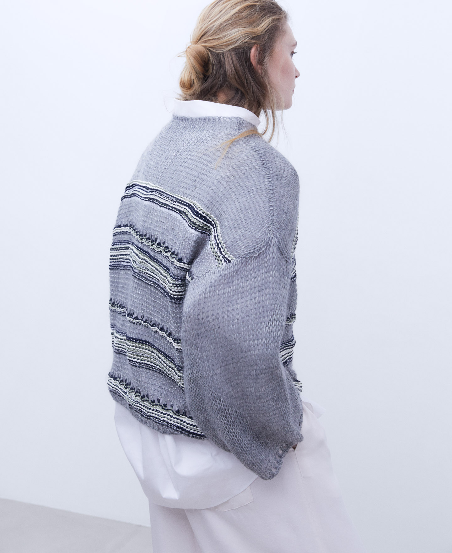 Oversize jacquard sweater image number 3