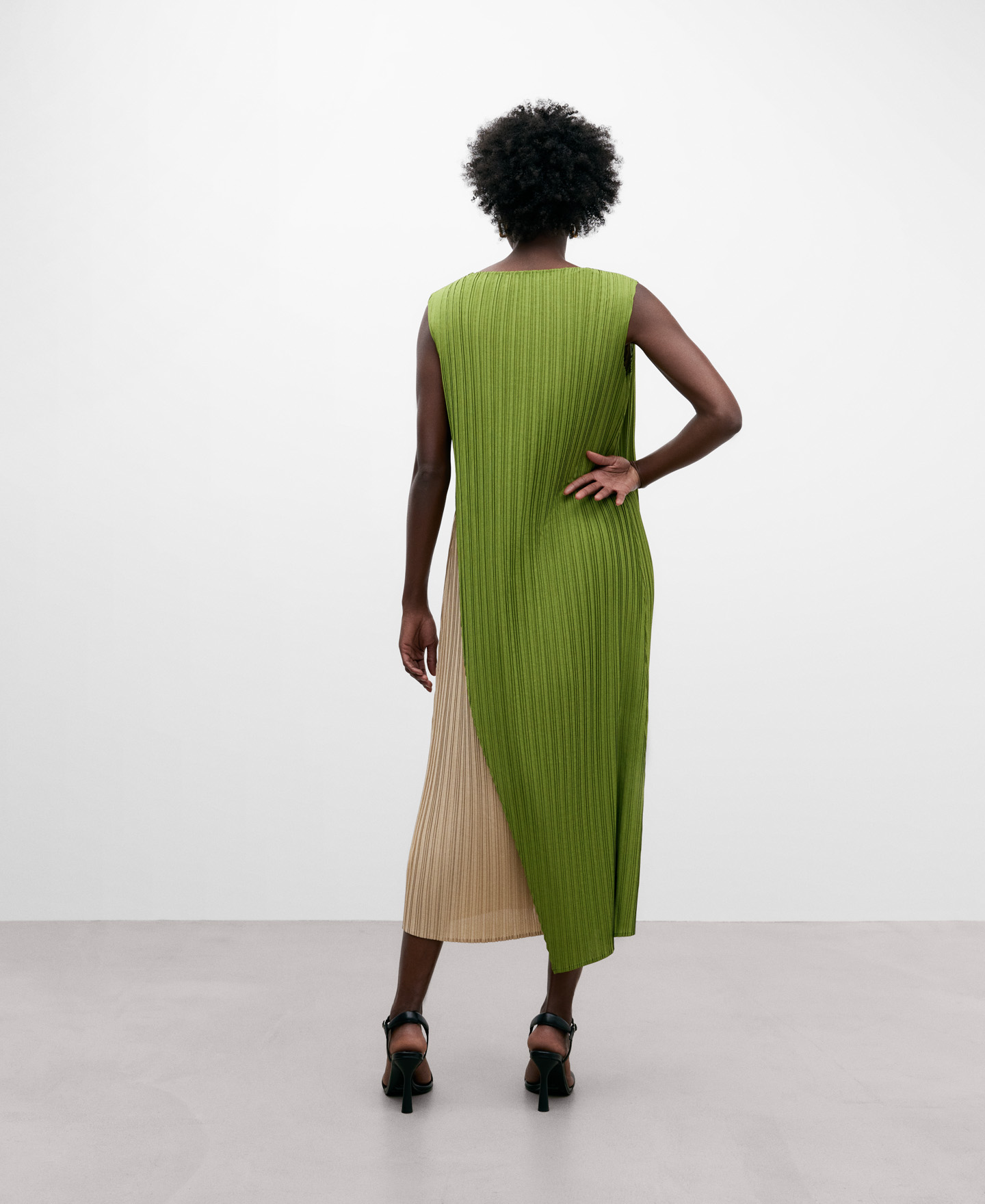 Crinkle overlay dress image number 2