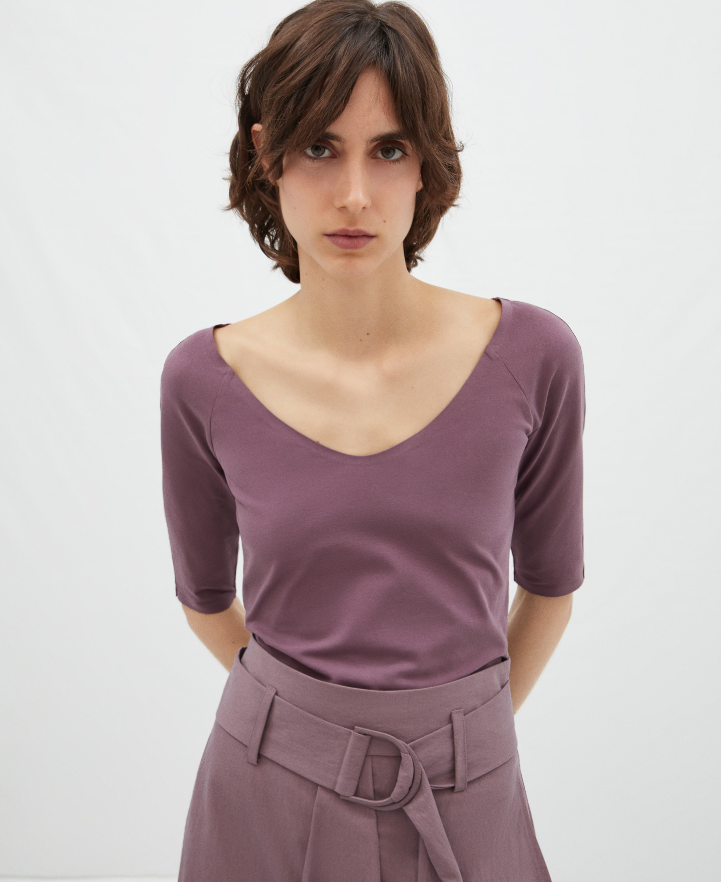 Round neck cotton t-shirt image number 0