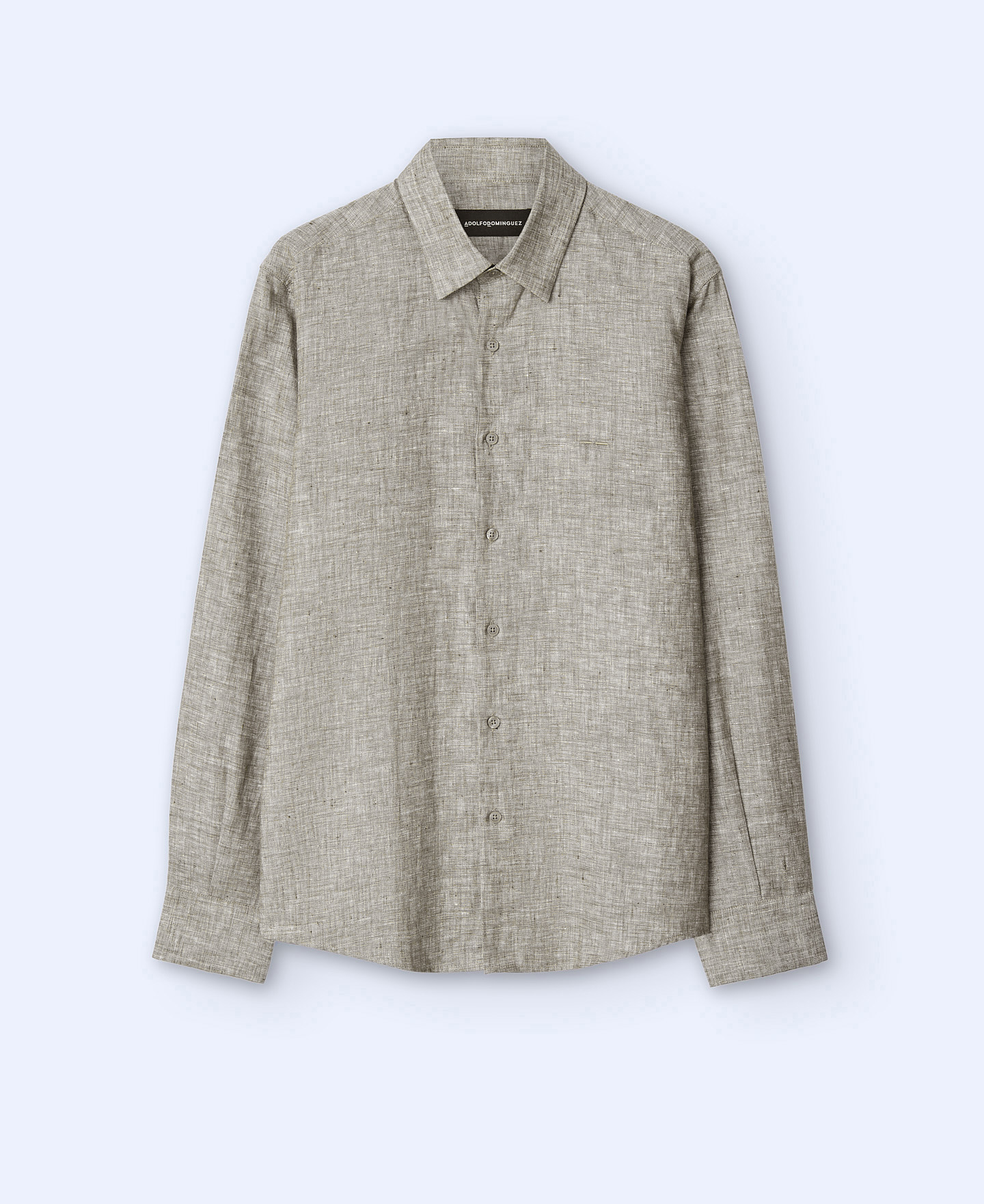 European linen lapel collar shirt image number 4