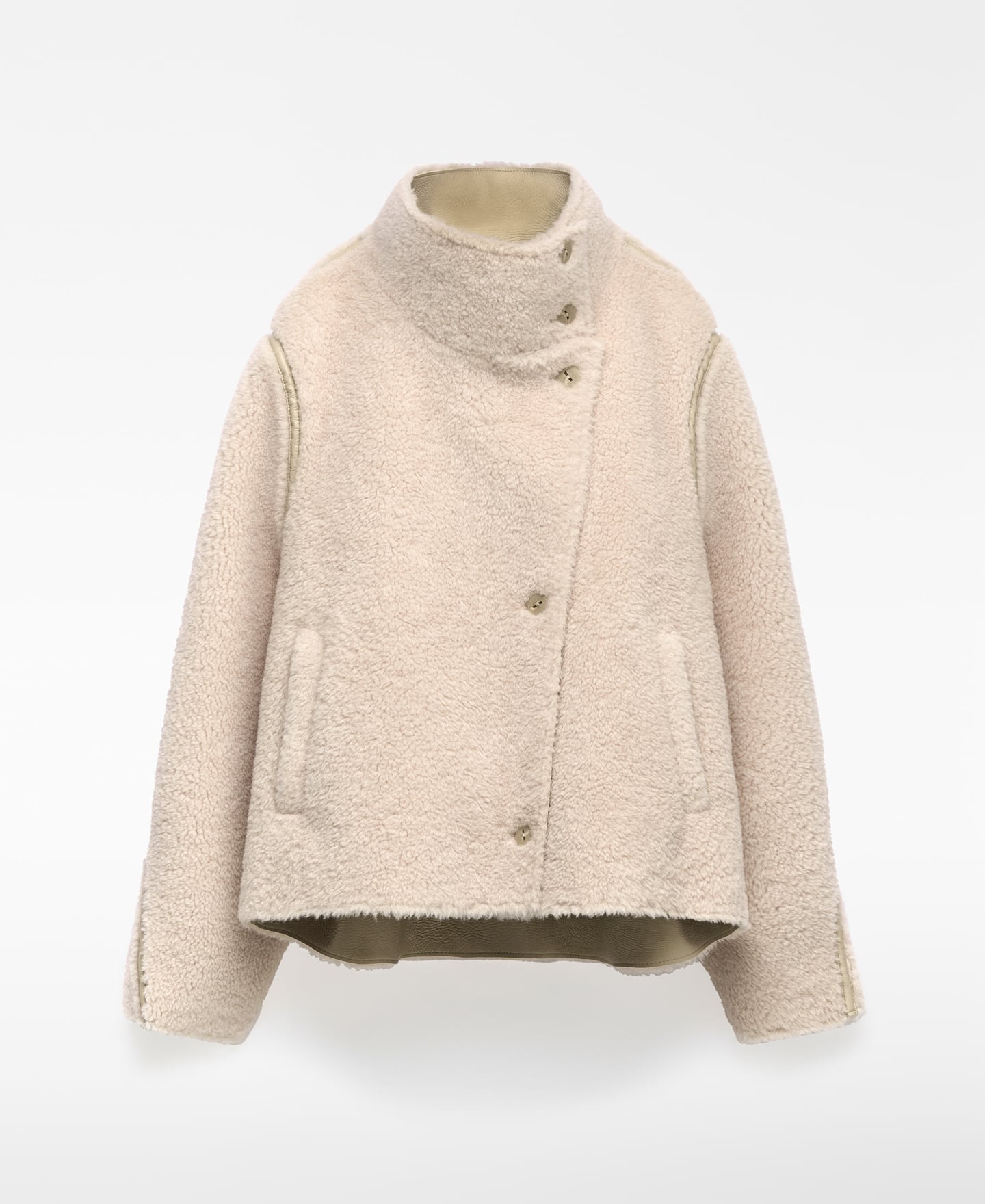 Double-faced shearling jacket image number 4