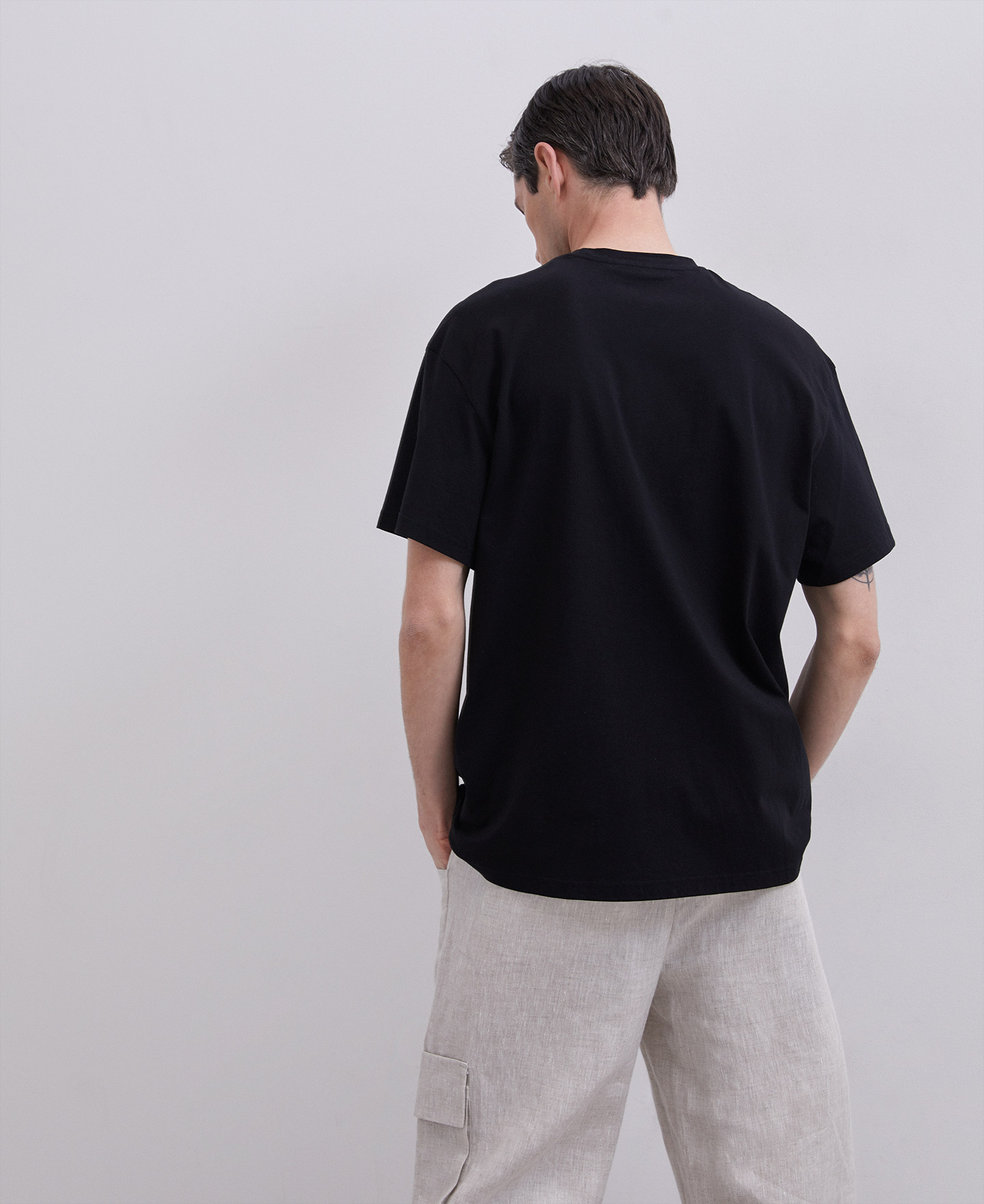 White cotton logo t-shirt image number 1