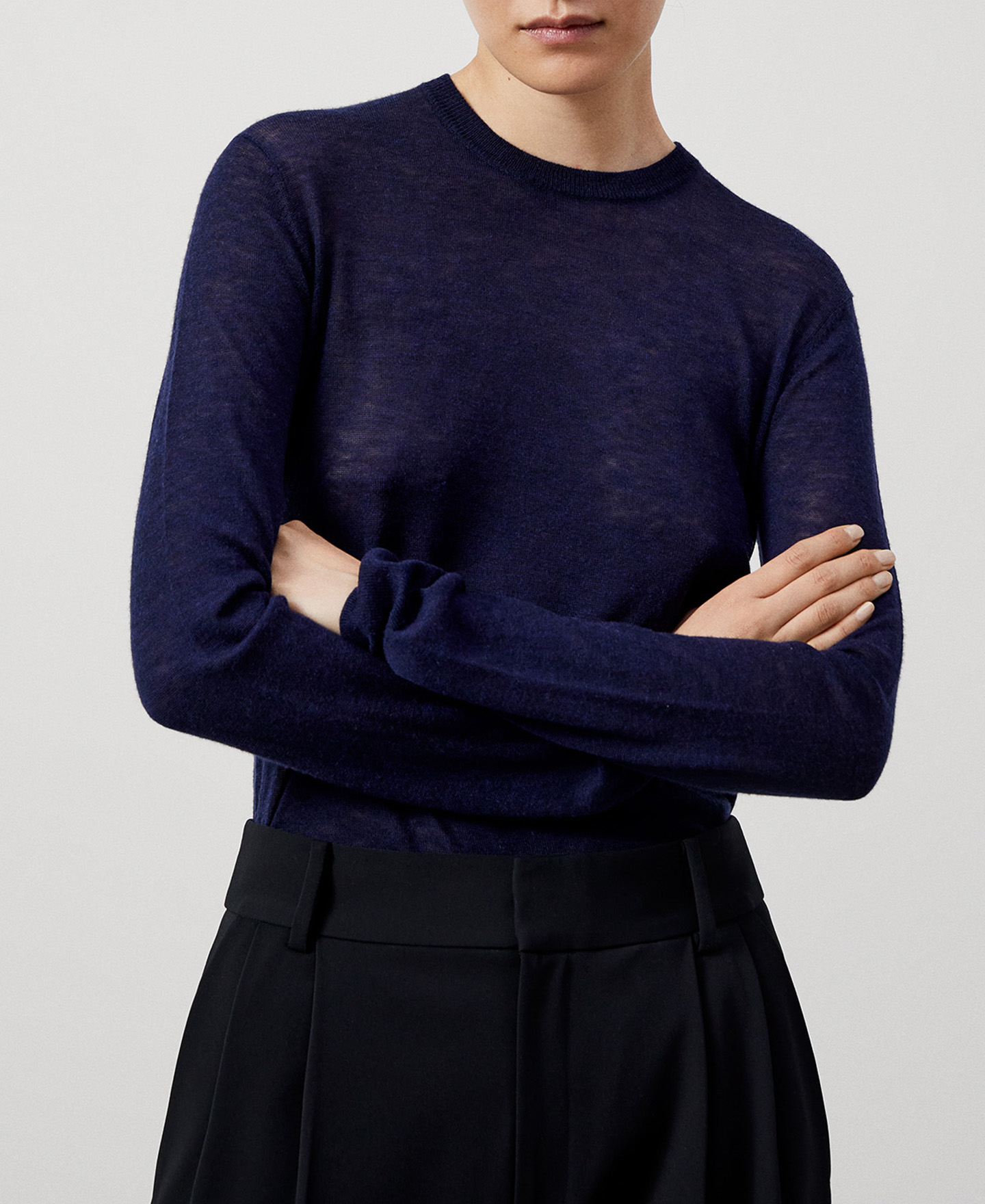 Merino wool crew neck sweater image number 0