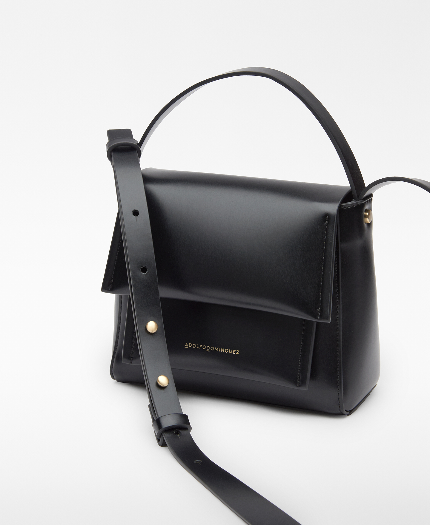 Mini bolsa a tiracolo com aba em Pele Não Pele para mulher image number 3