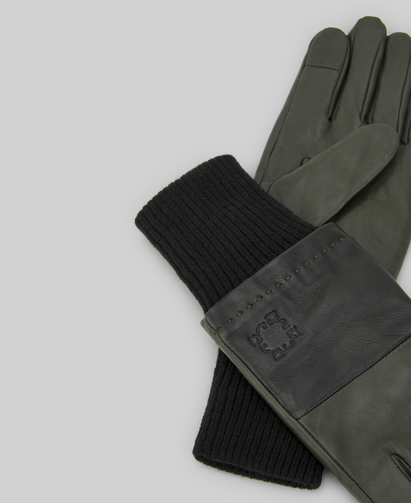 Responsible leather two-tone glove woman image number 1