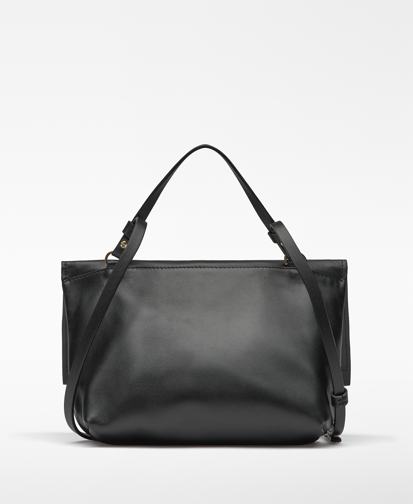 Padded leather flap bag woman image number 1