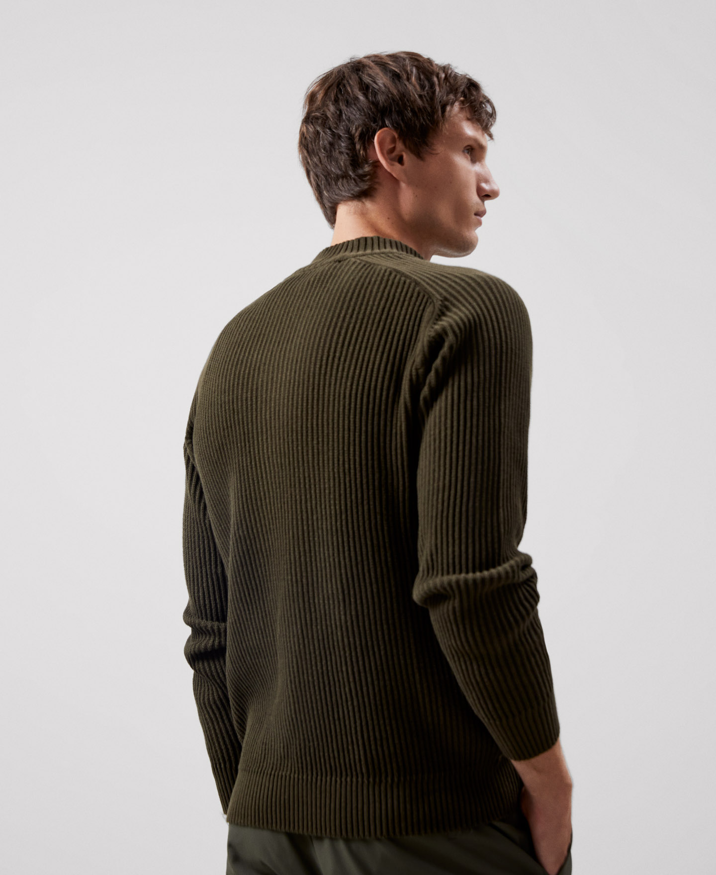 Cotton zip-neck sweater image number 2