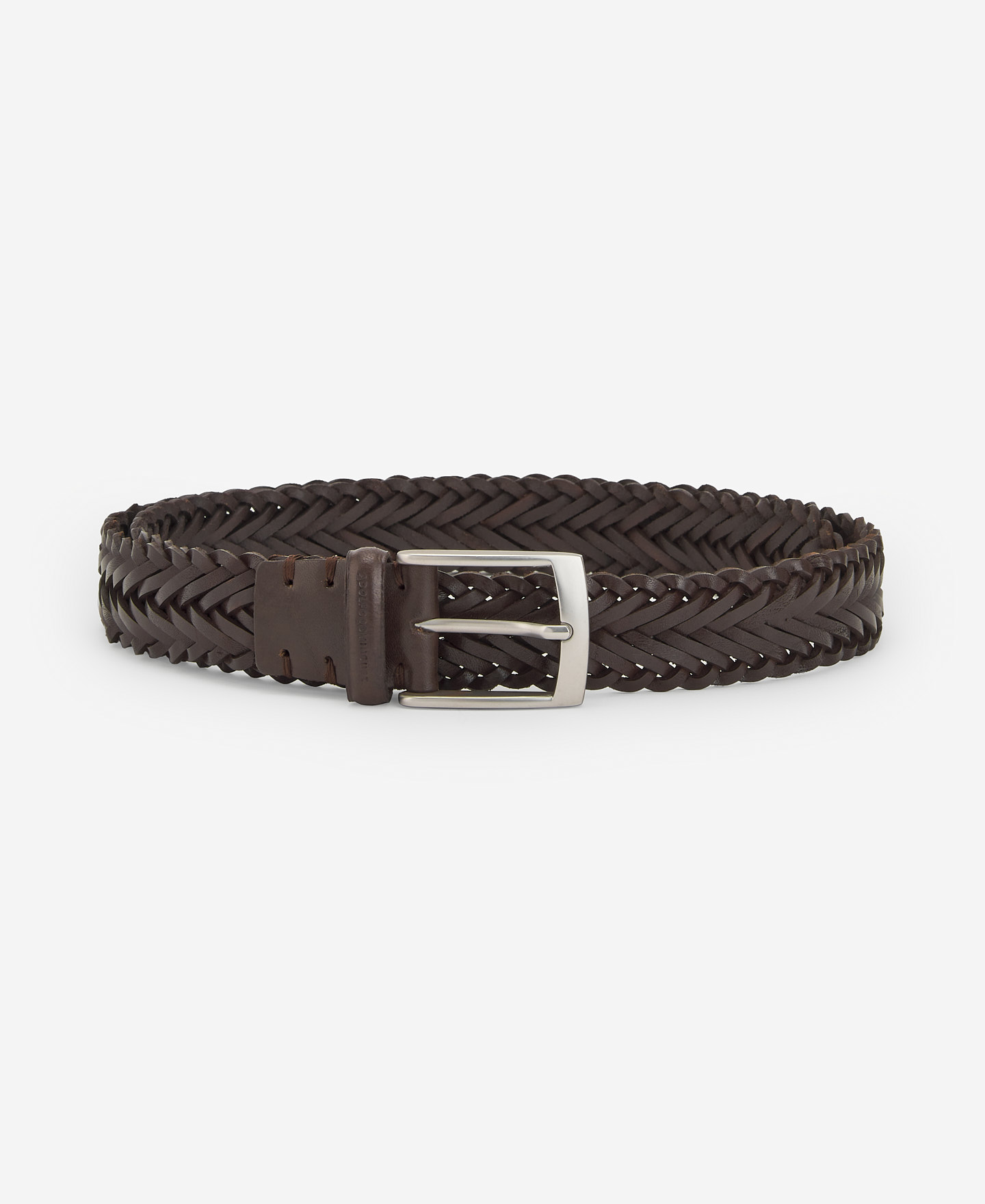Braided responsible leather belt image number 0