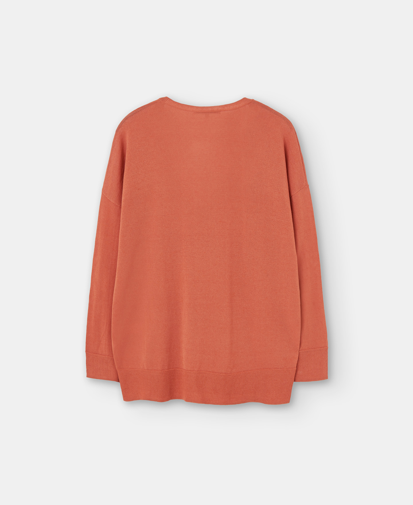 Linen and polyester neckline sweater image number 5