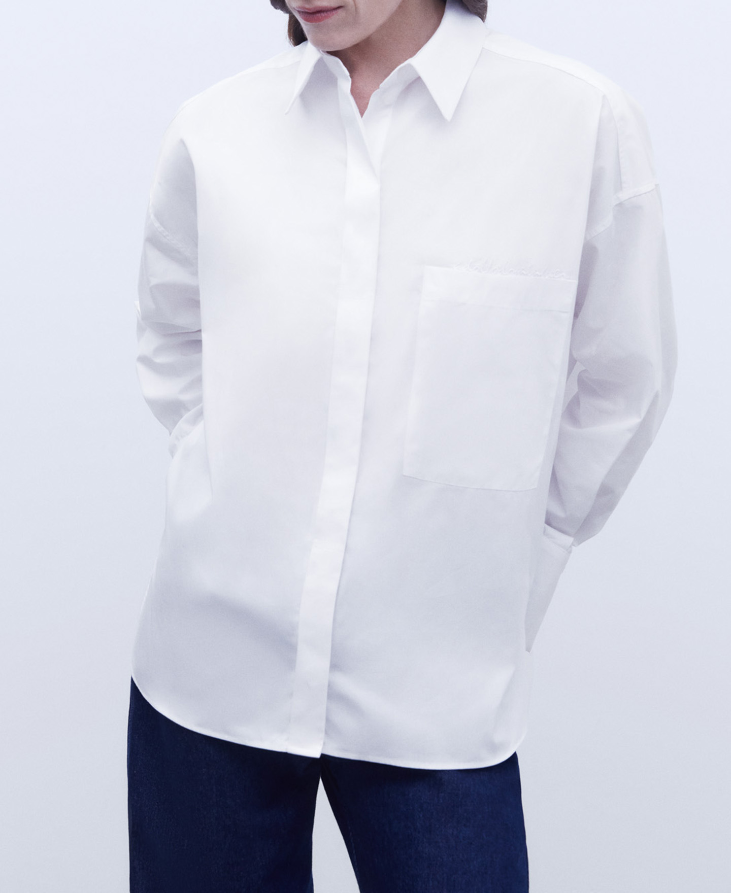 Loose fit cotton shirt image number 0