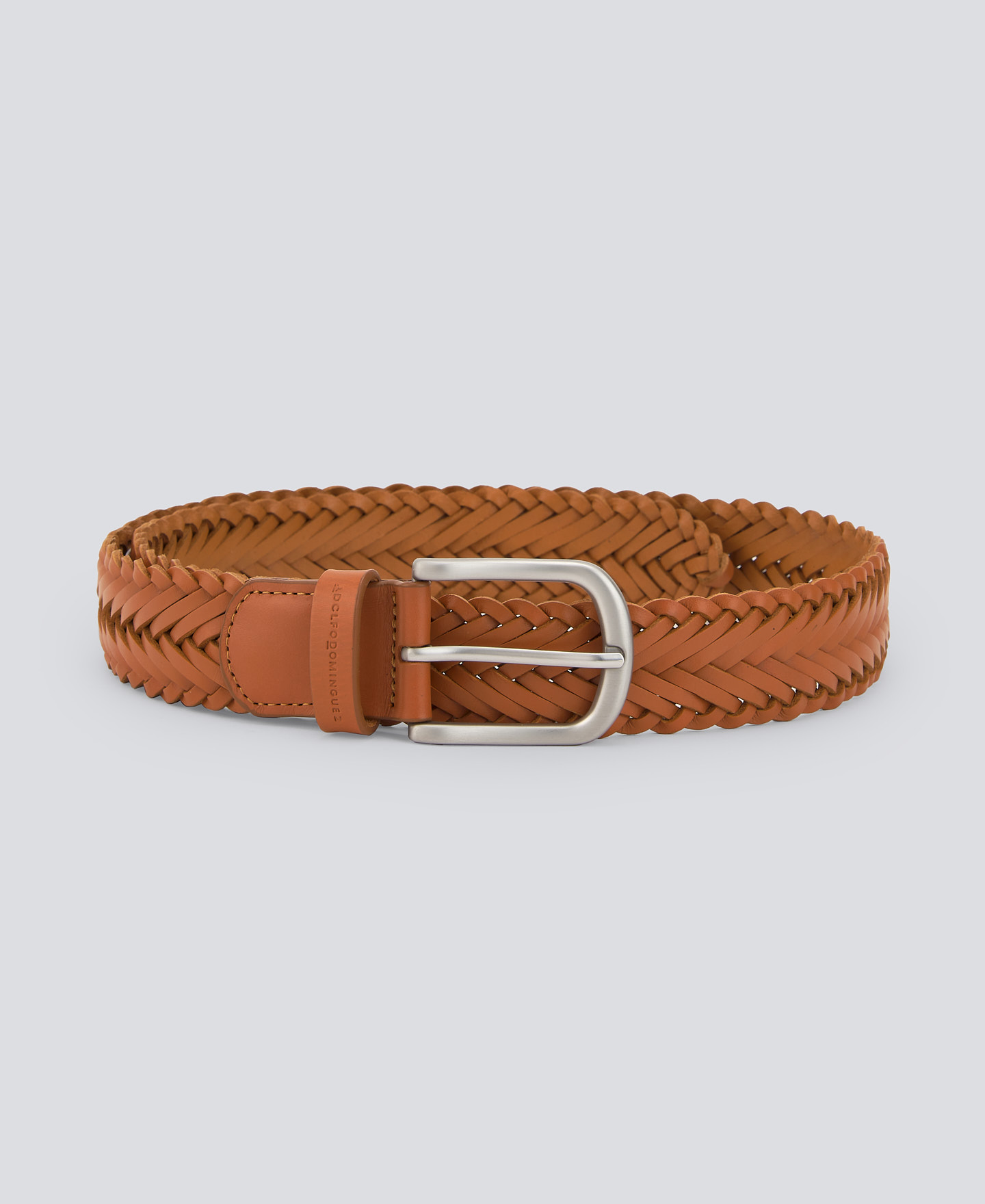 Braided leather belt man image number 0