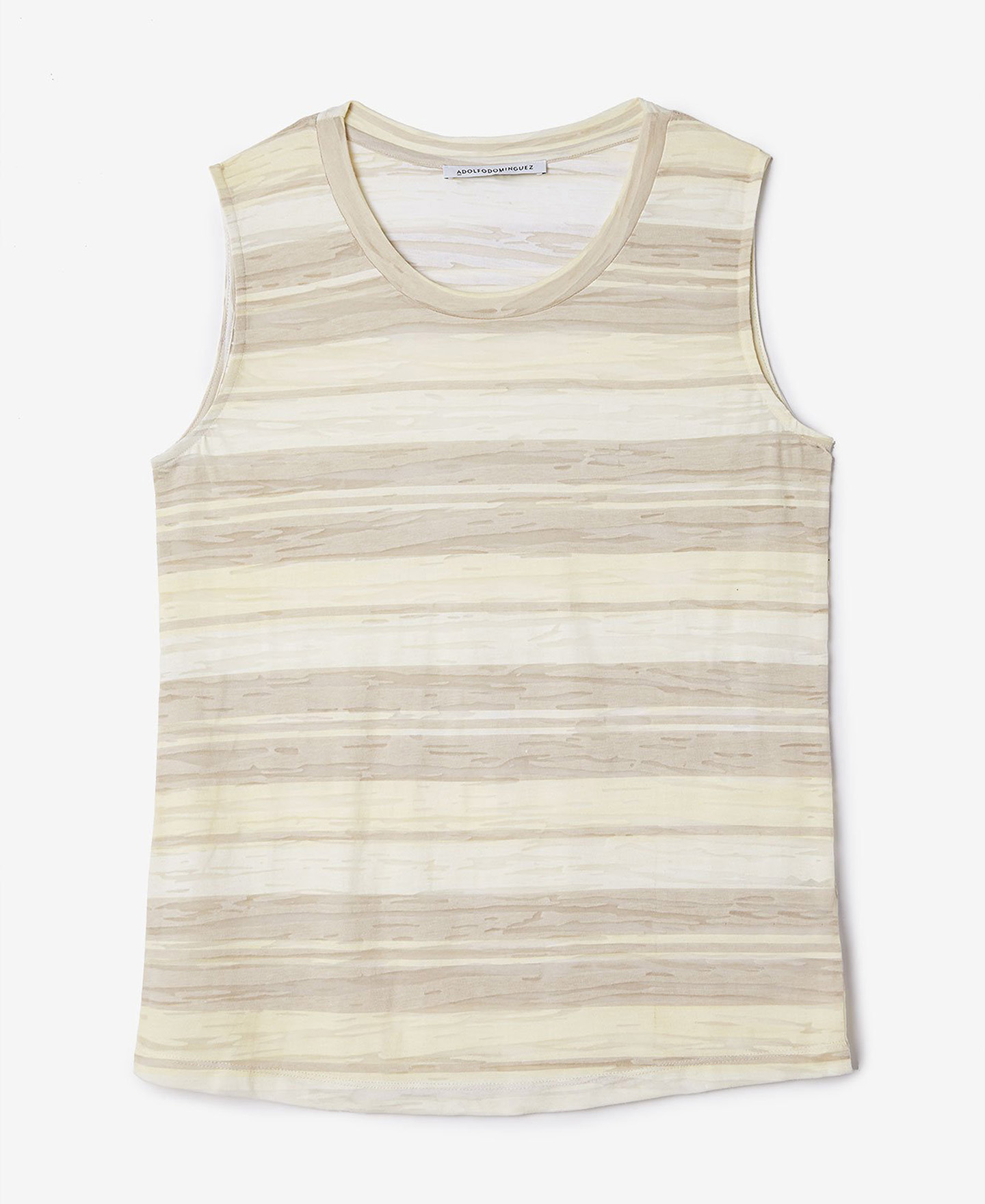 Camiseta de tirantes con print de rayas image number 4