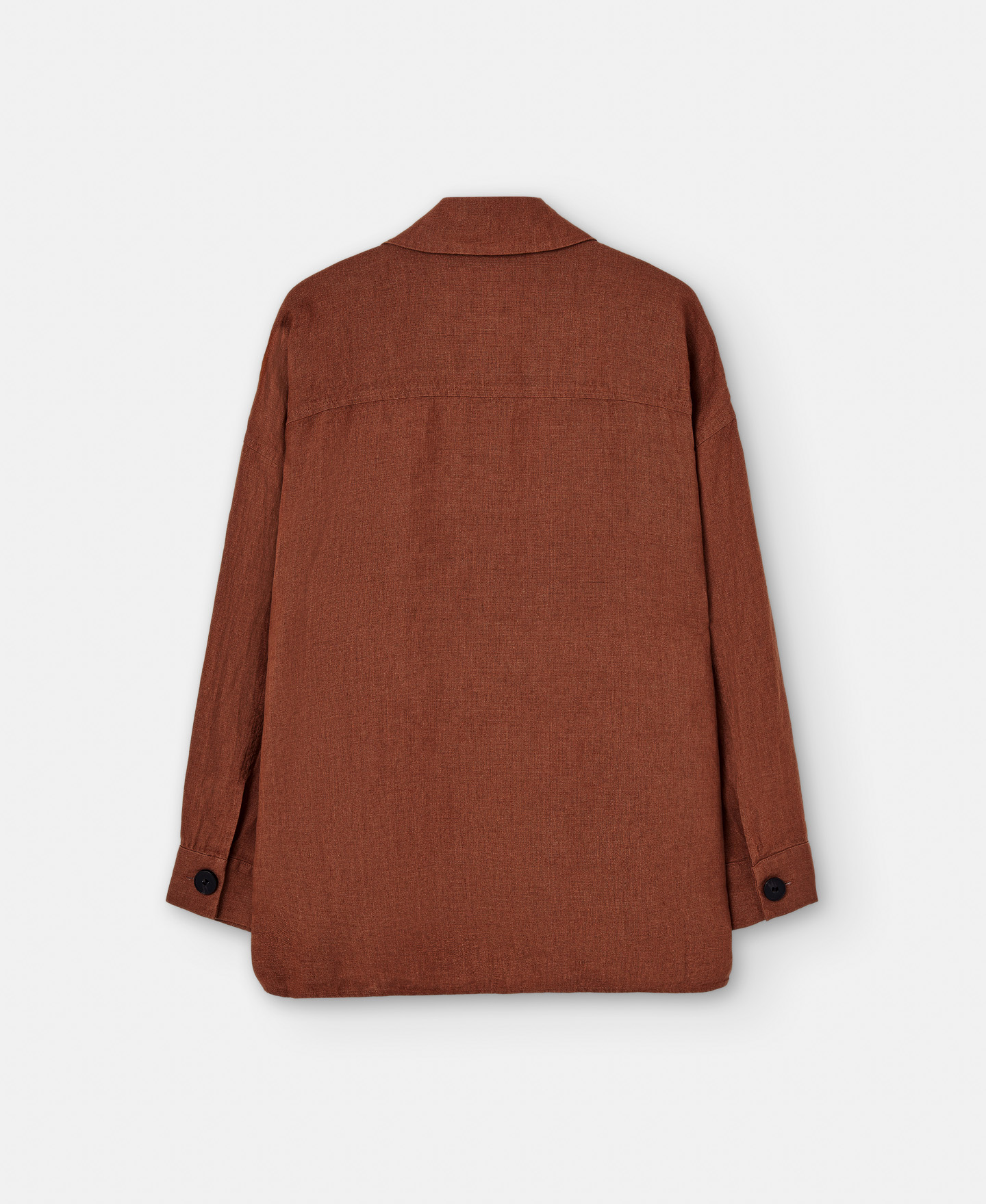 European linen button-down overshirt image number 5