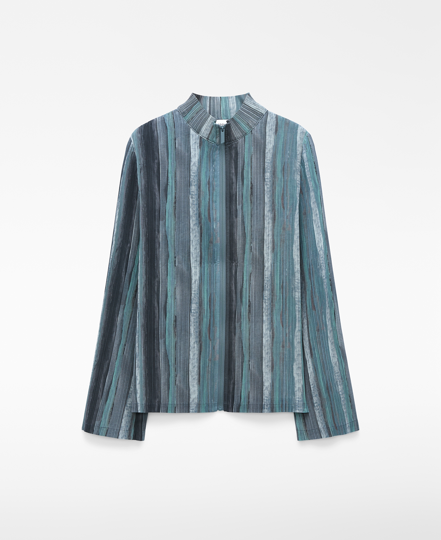 Printed crinkle jacket woman image number 4