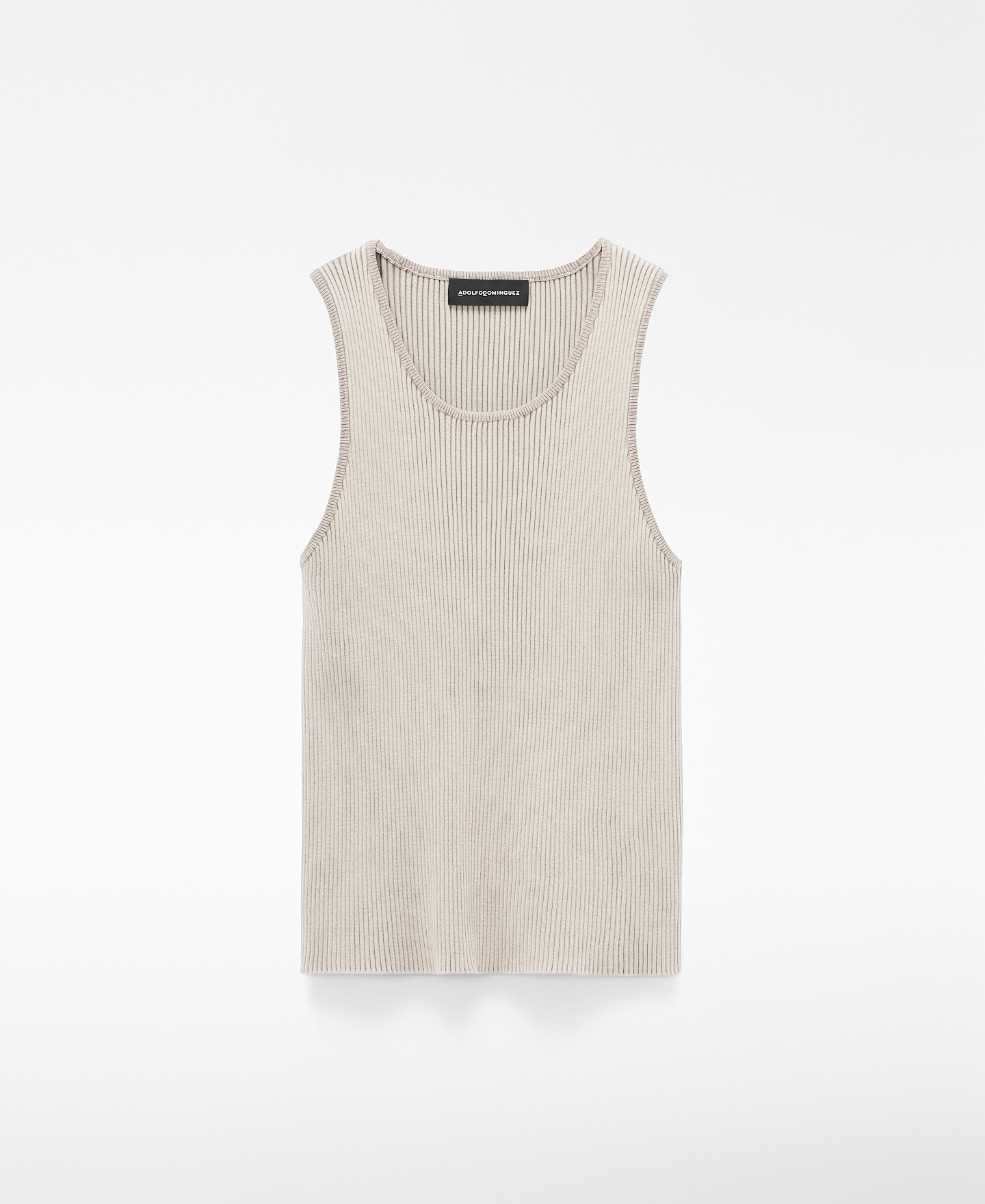 T-shirt com mangas curtas caneladas com efeito desgastado image number 4