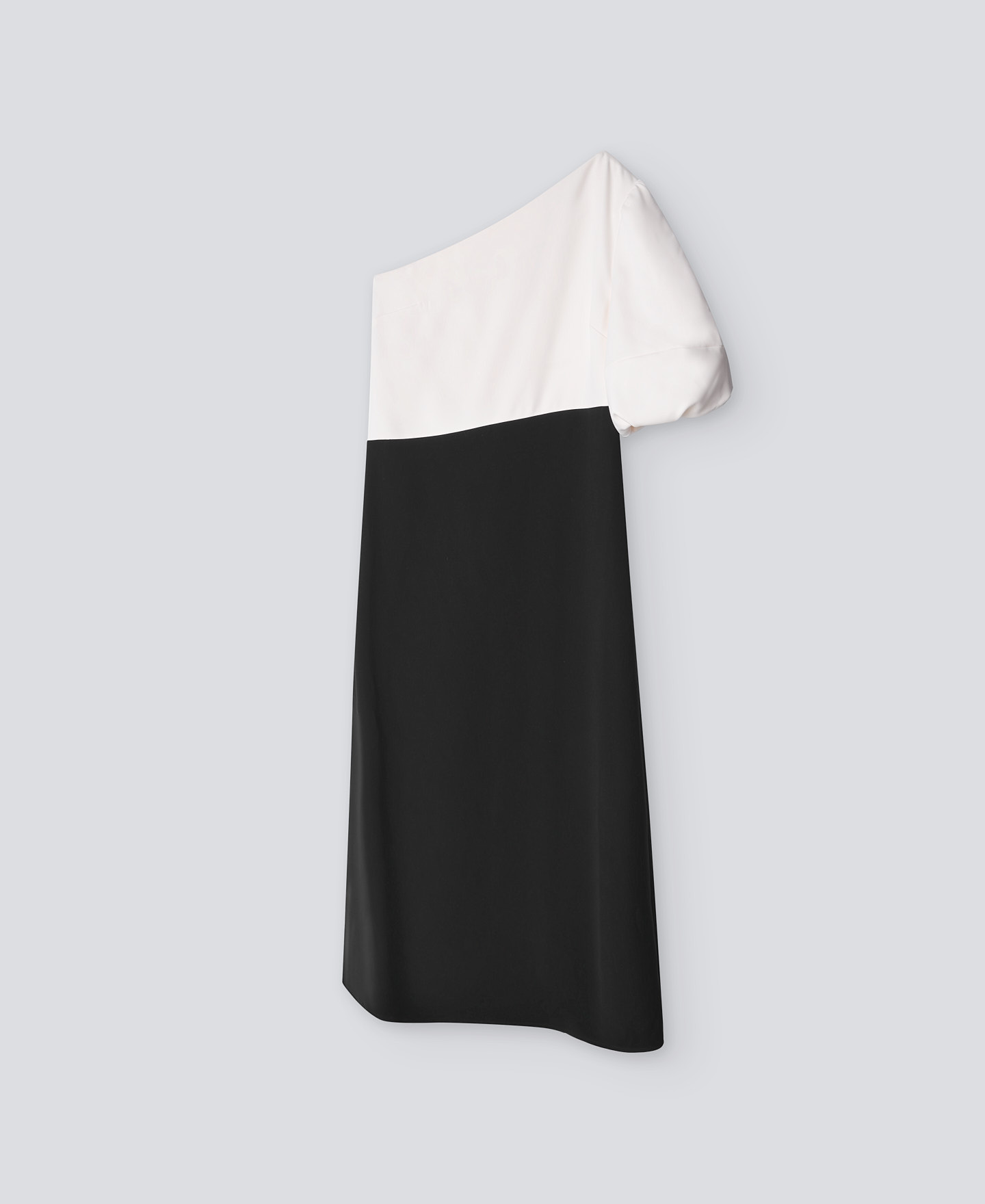 Asymmetrical two-tone dress woman image number 4