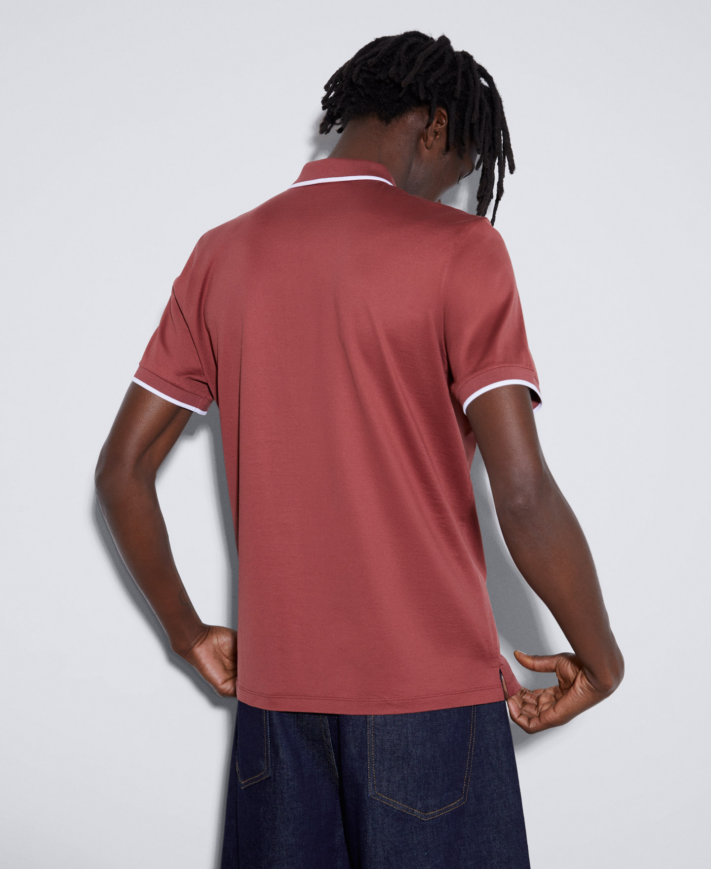 Mercerized cotton polo shirt image number 2