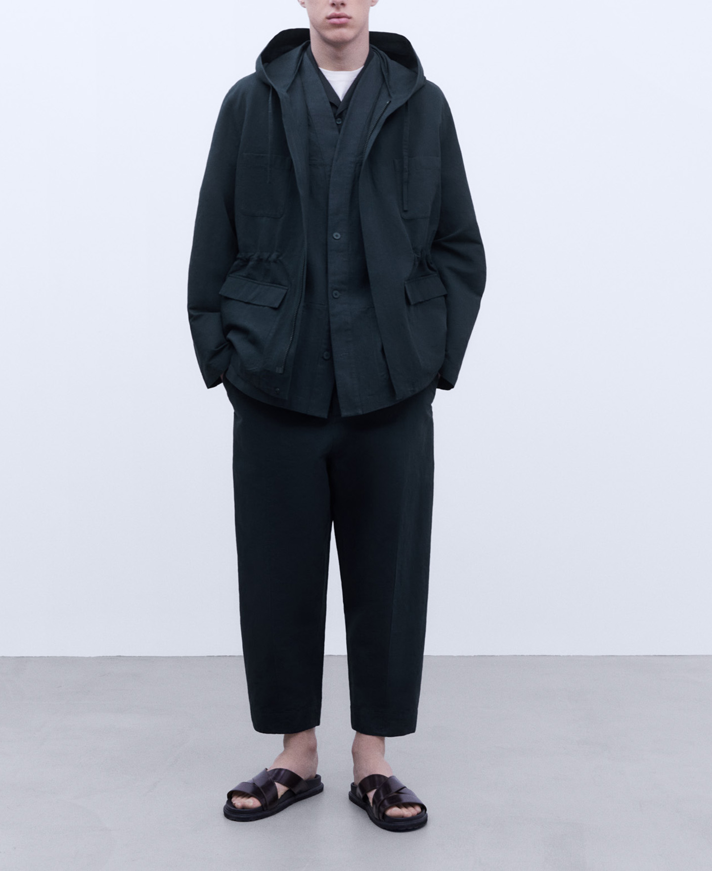 European linen and cotton trousers image number 1