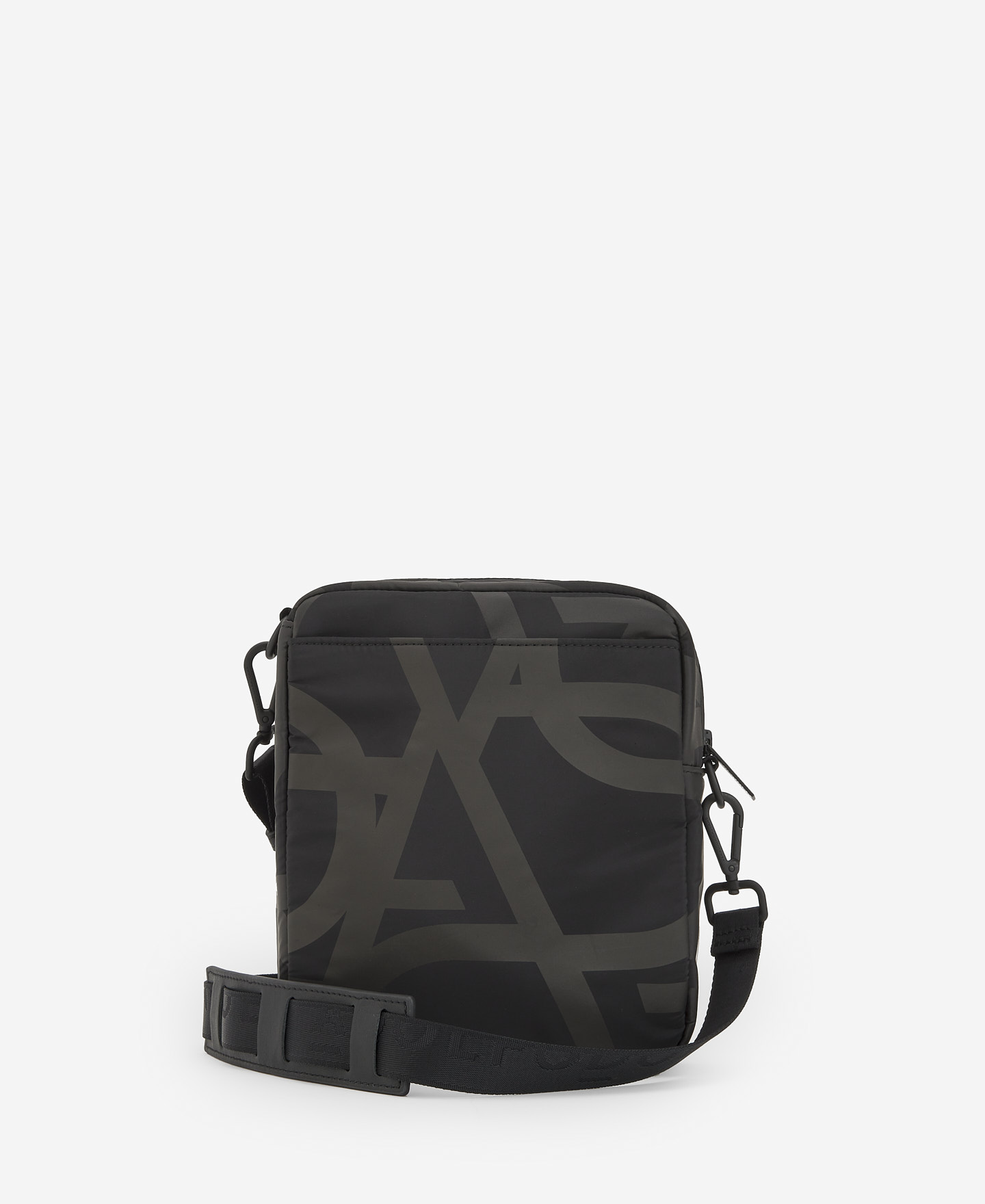 Black monogram print crossbody bag image number 1