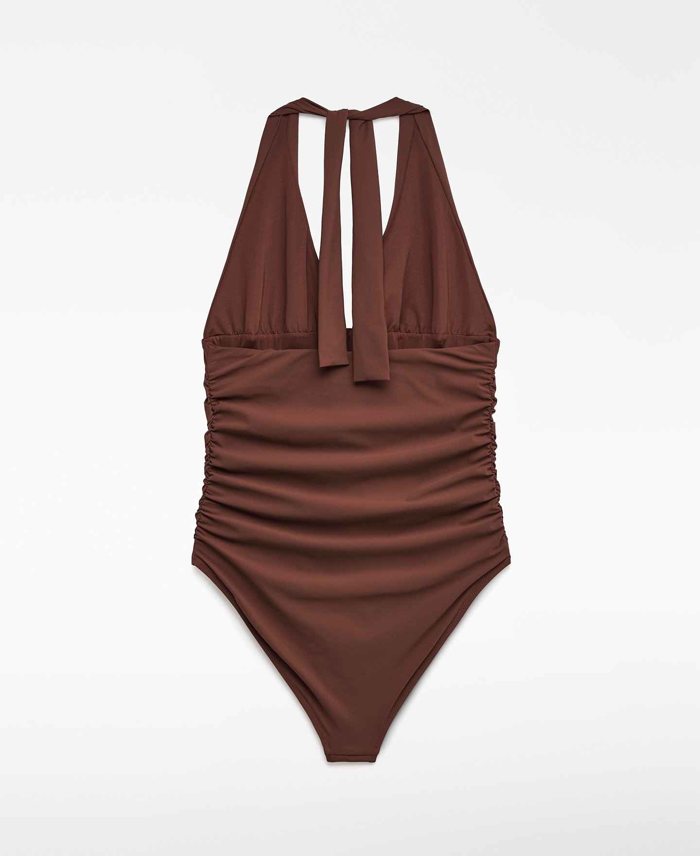 Badeanzug für Damen mit Neckholder und Rüschen image number 1