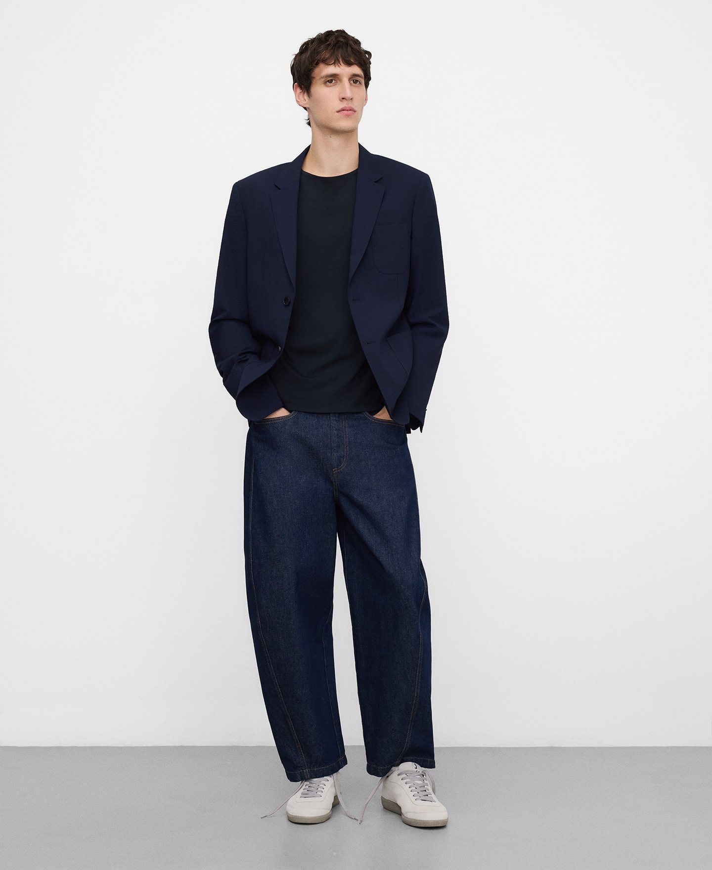 Seersucker tailored blazer image number 0