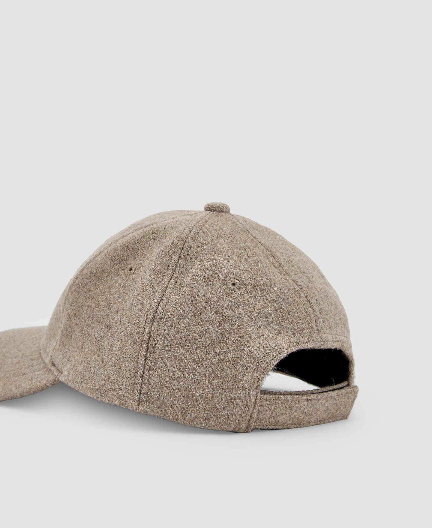 Wool fabric baseball cap image number 2