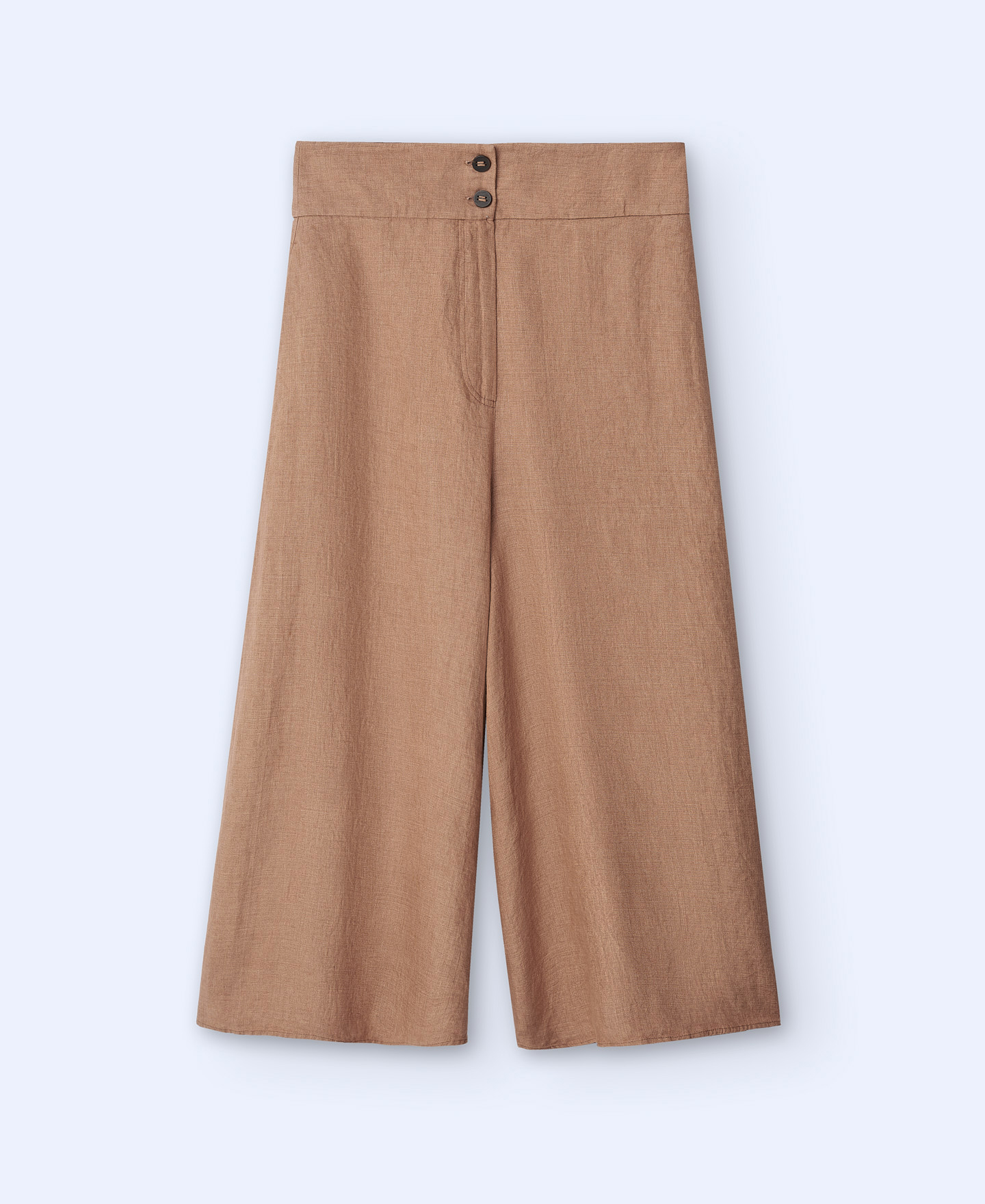 European linen culotte trousers image number 4