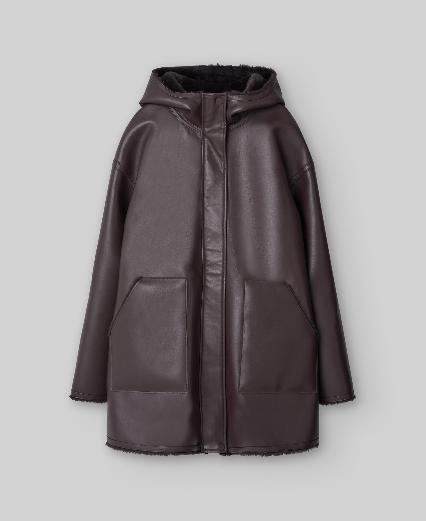 Abrigo Piel No Piel capucha mujer image number 4