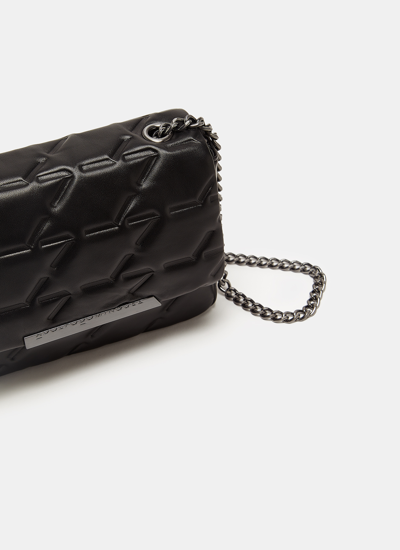 Flap bag pequeño en piel acolchada image number 1