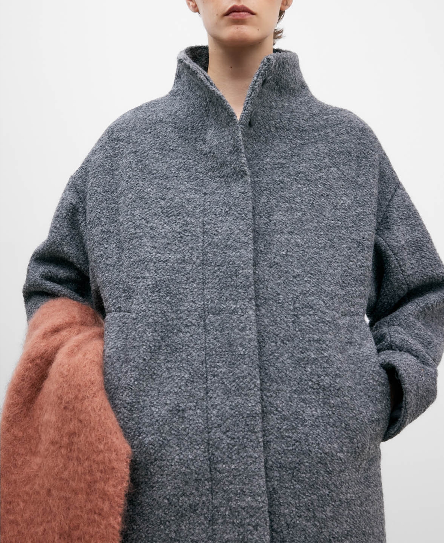 Wool woven coat for women image number 0