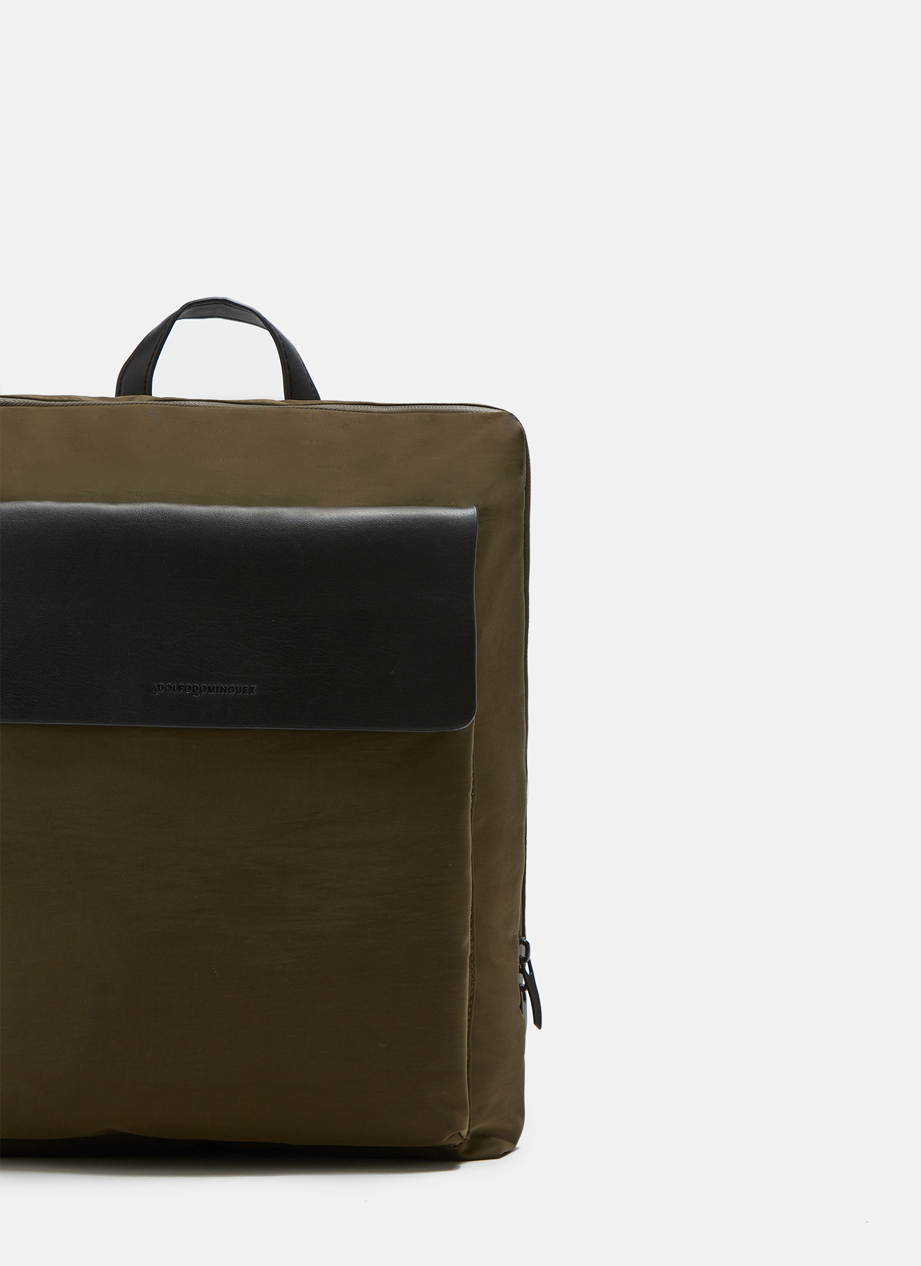 Rectangular nylon backpack image number 1