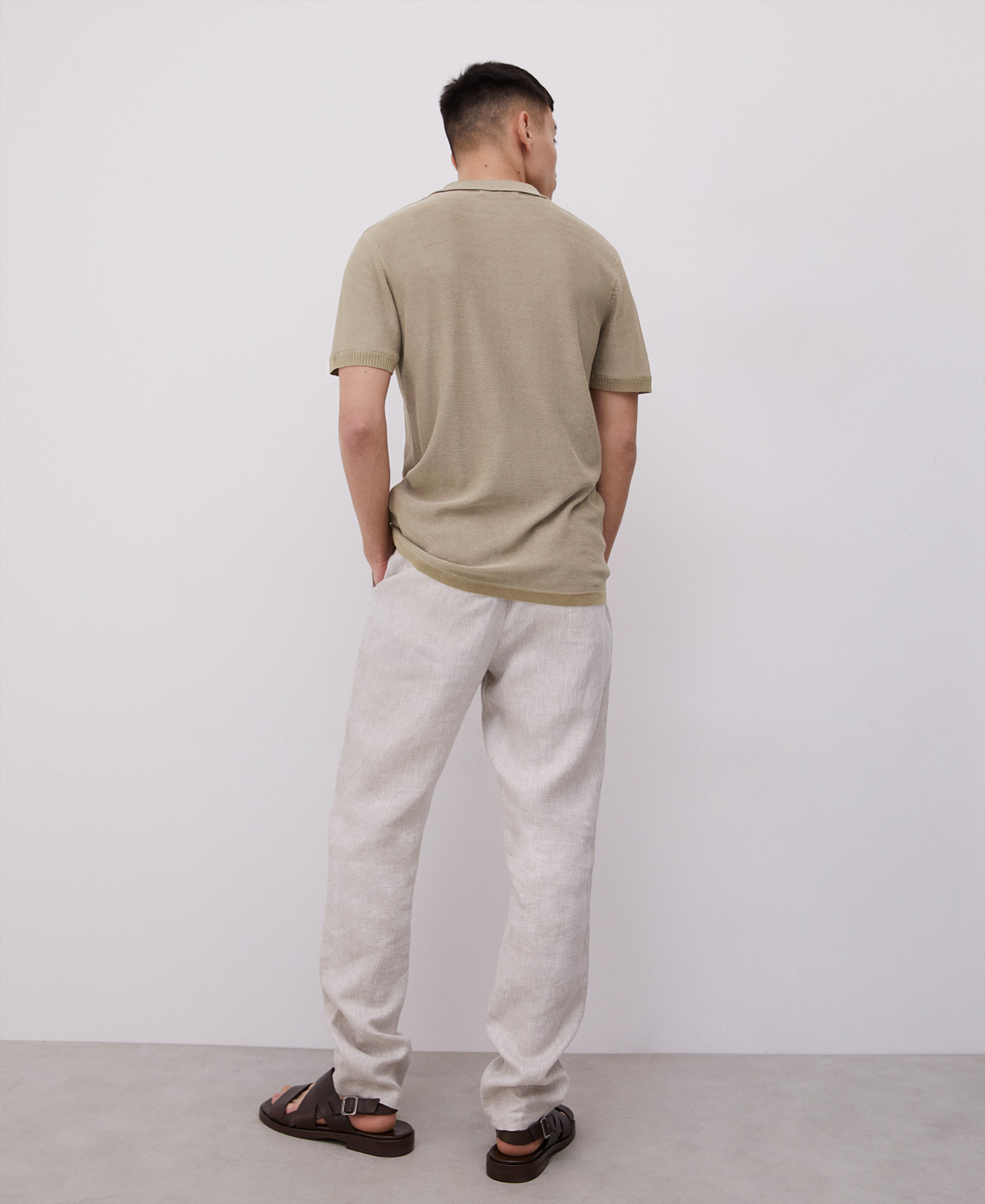 Cotton and viscose polo shirt image number 1